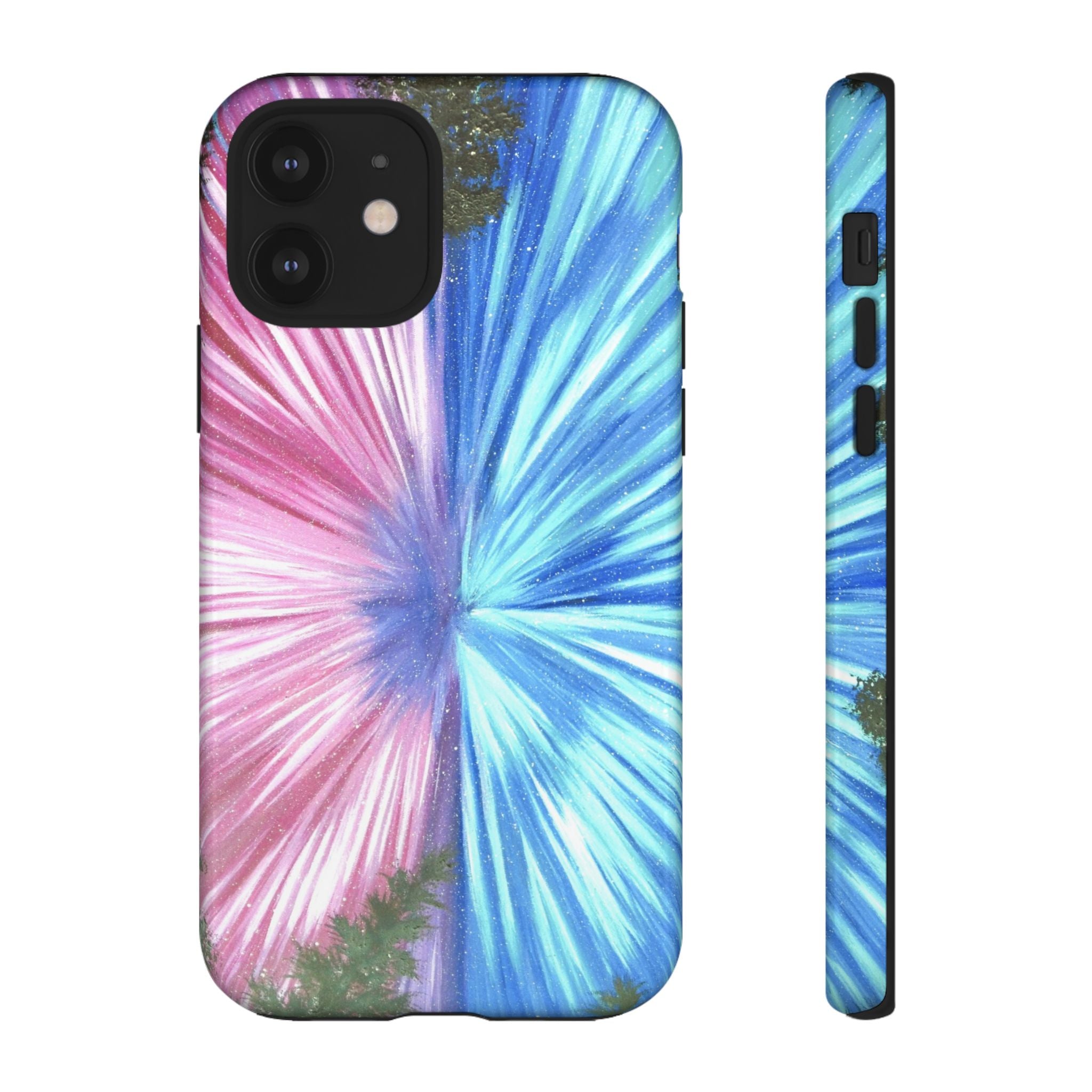 Phone Case — Pink & Blue Burst Tough Protective Case