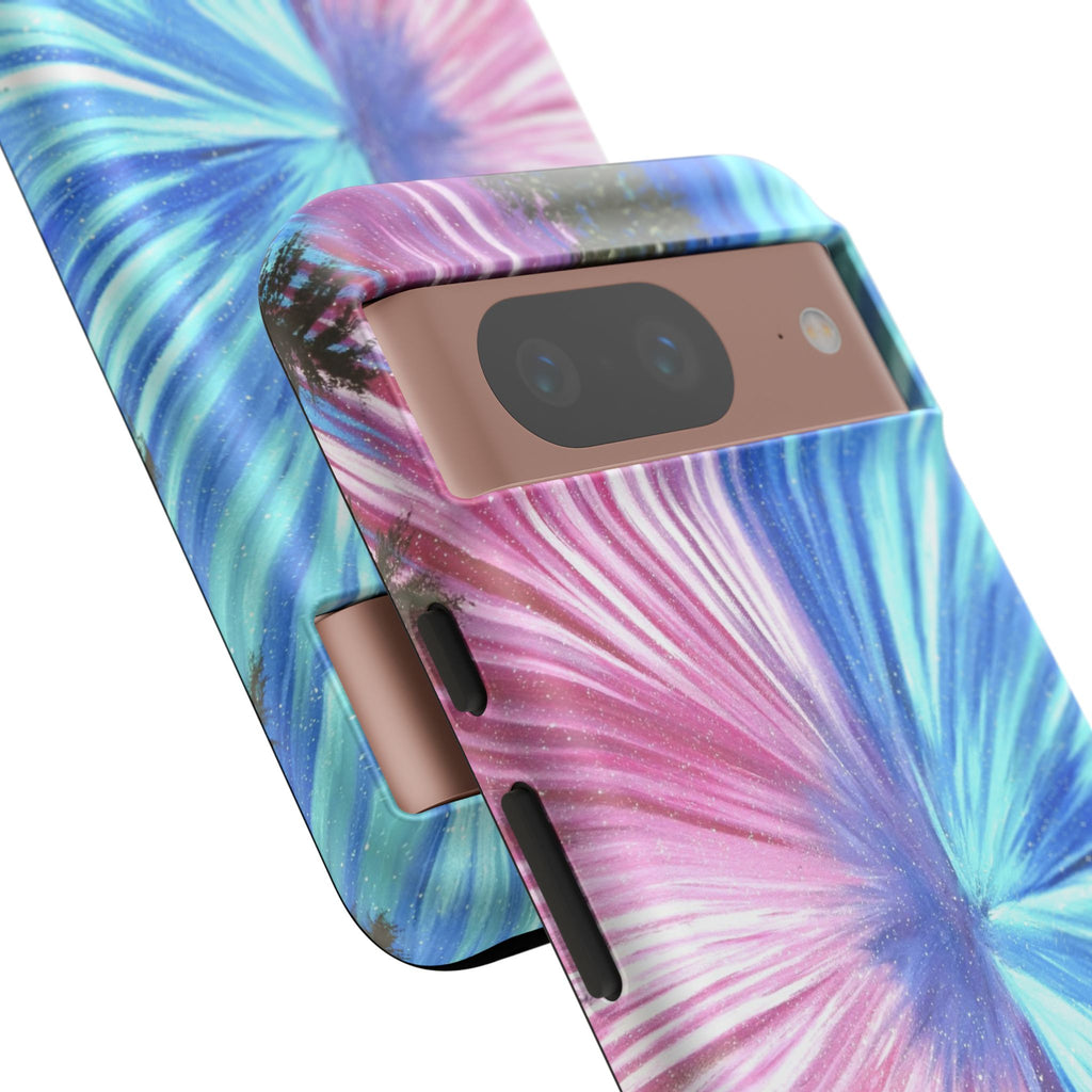 Phone Case — Pink & Blue Burst Tough Protective Case