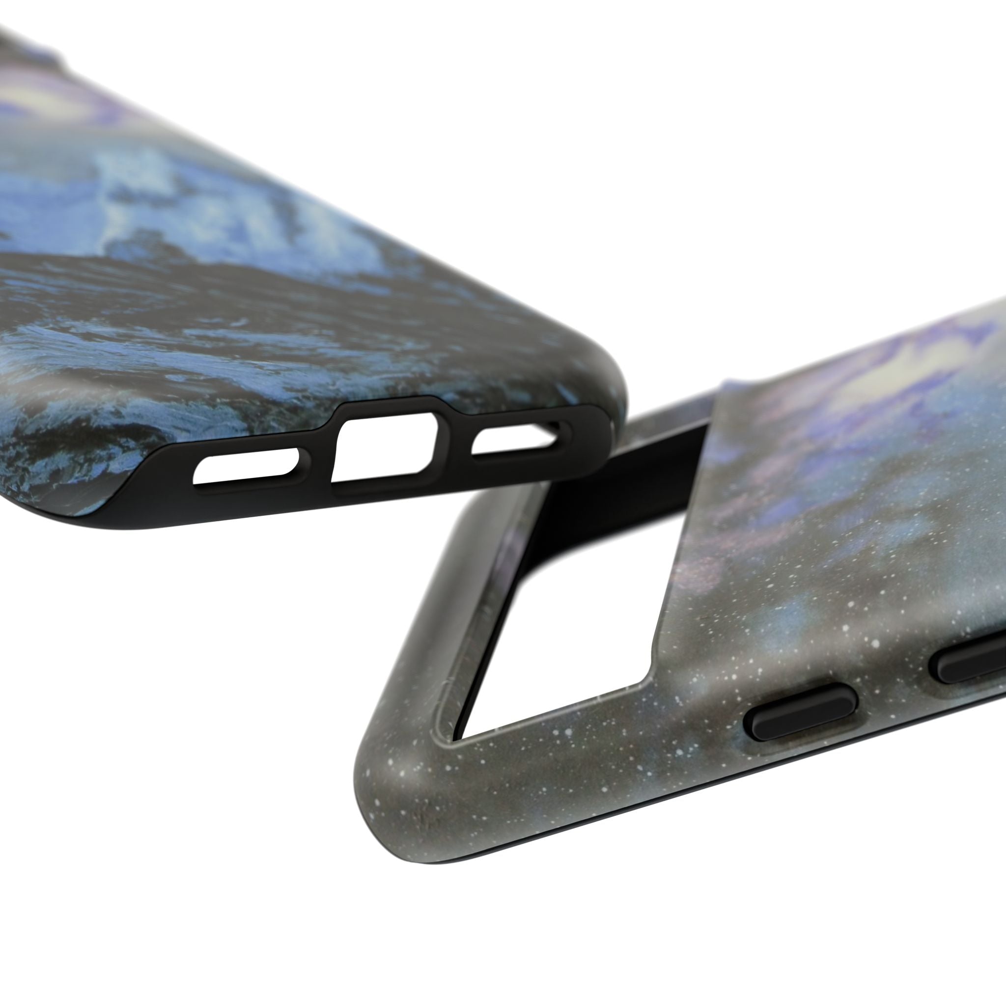 Mountain Night Sky Phone Case — Tough Protective iPhone Cover with Aurora & Snowy Peaks