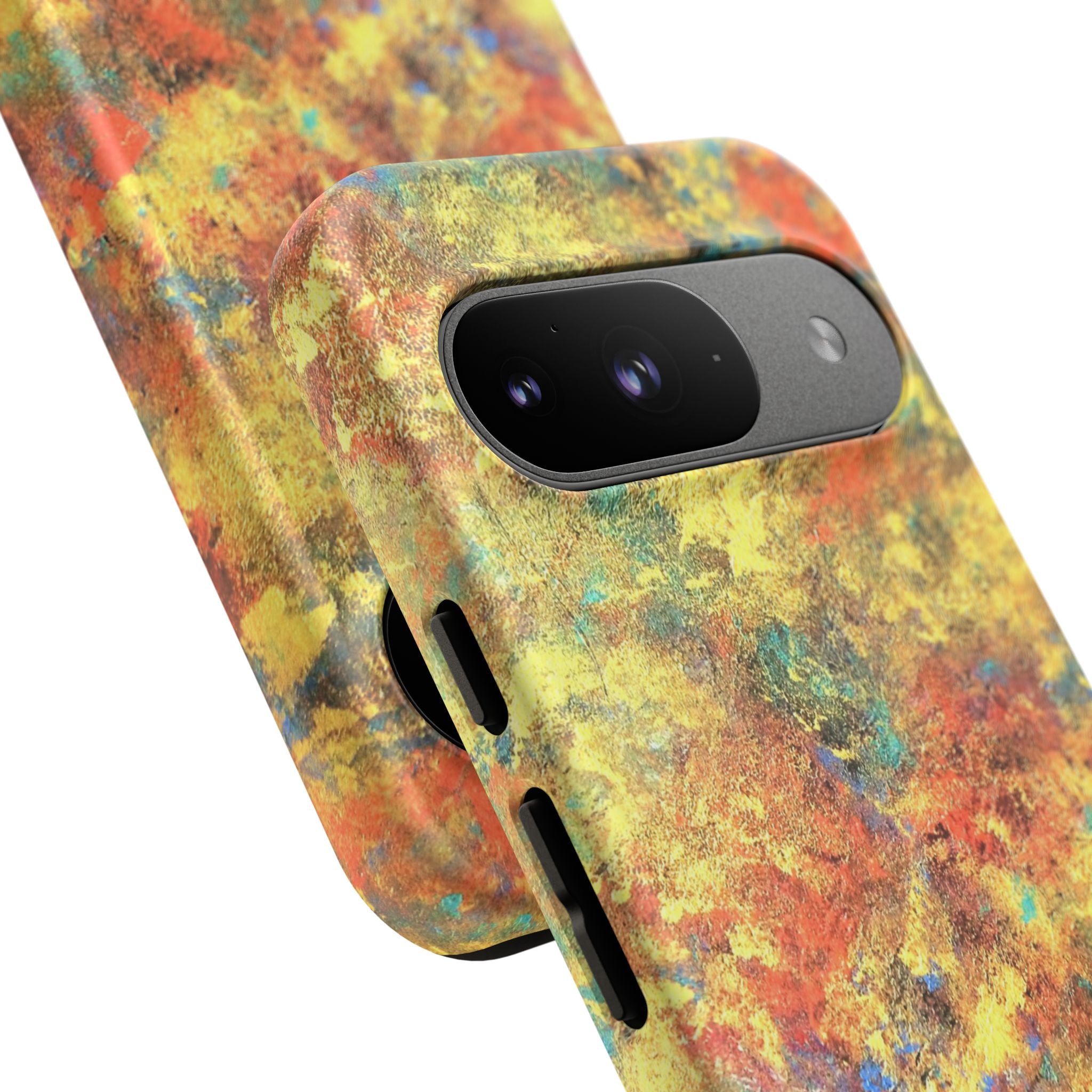 Abstract Autumn Marble Phone Case — Protective iPhone Cover with Warm Fall Colors
