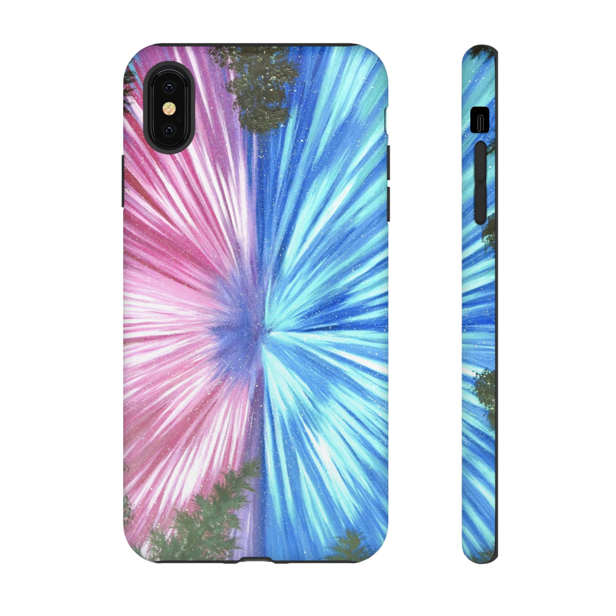 Phone Case — Pink & Blue Burst Tough Protective Case