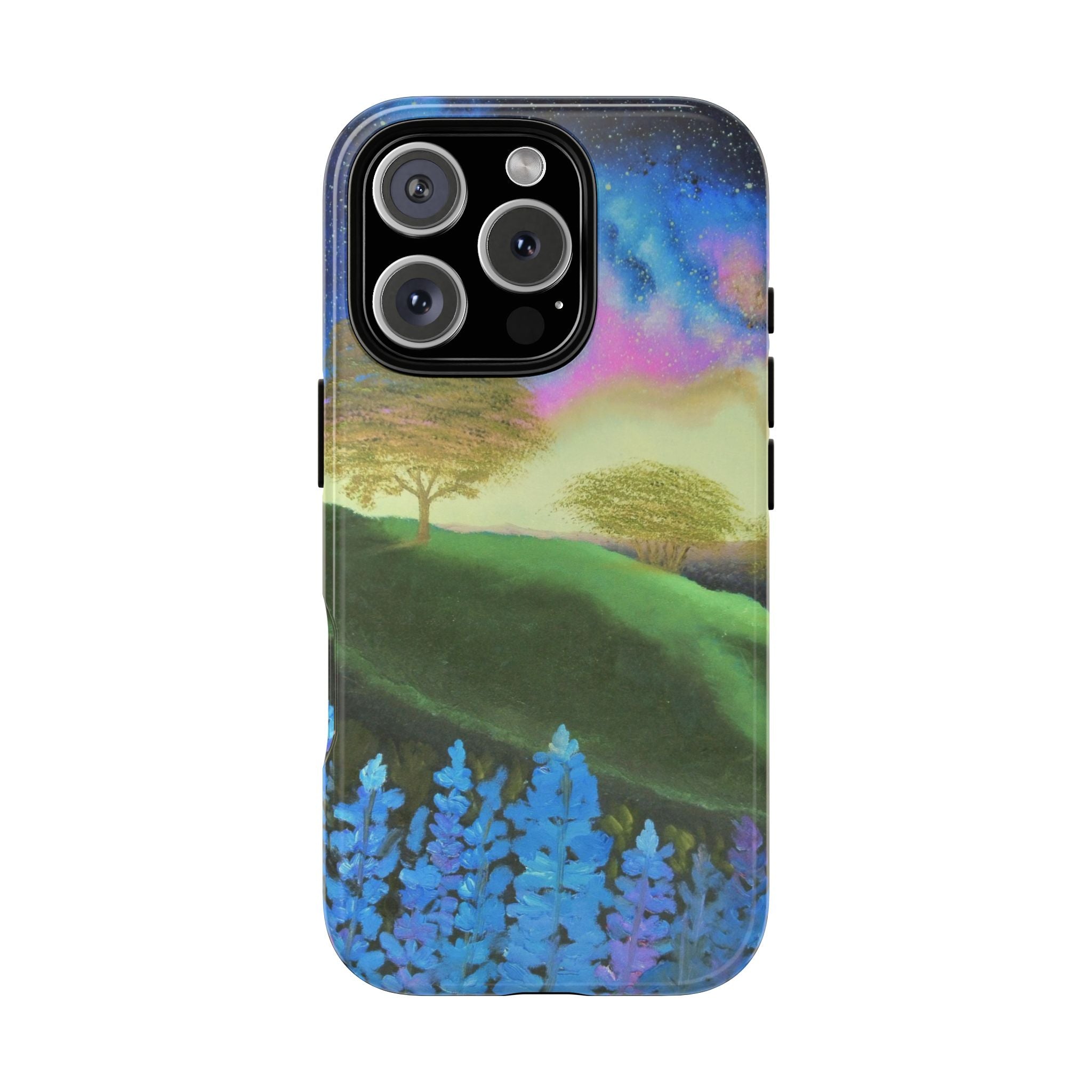 Aurora Nightscape Phone Case — Galaxy Meadow Protective Case