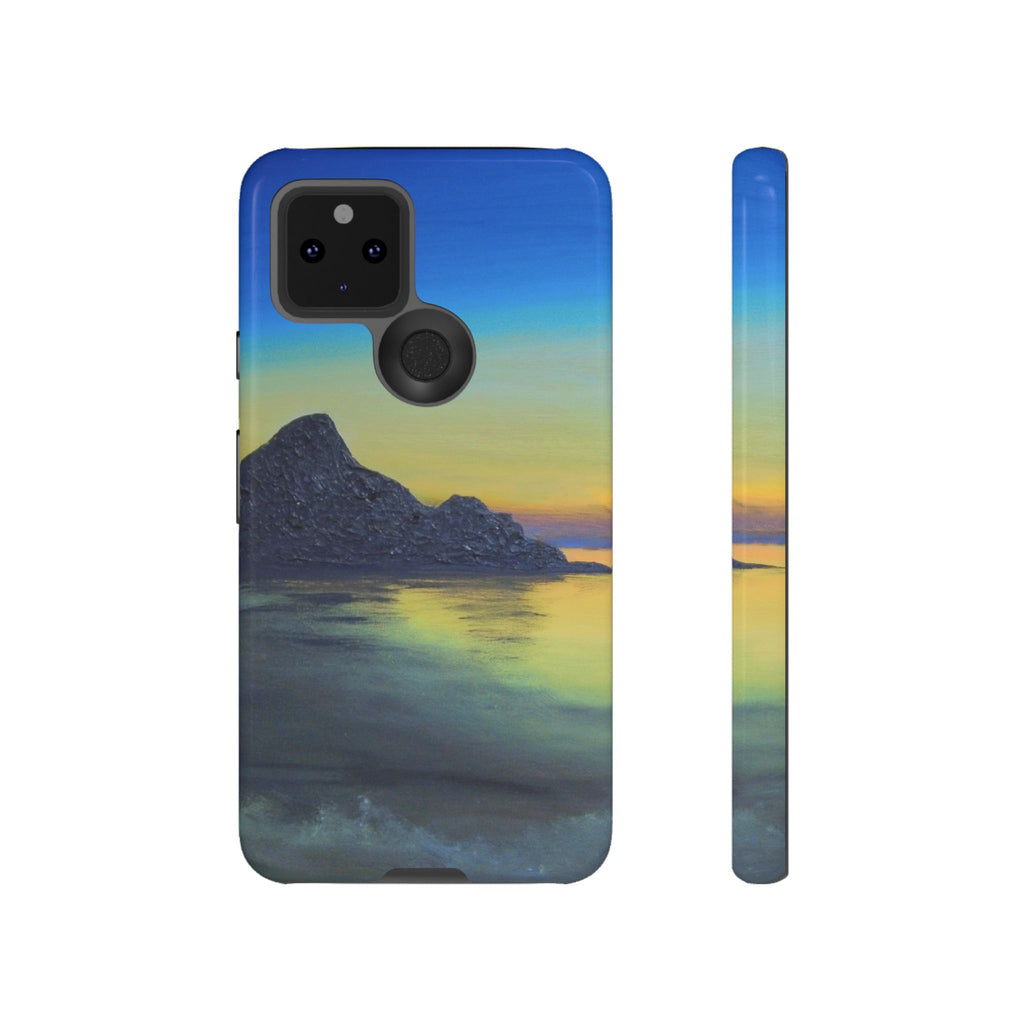 Sunset Cove Phone Case — Durable Protective Tough Case with Tranquil Beach Landscape