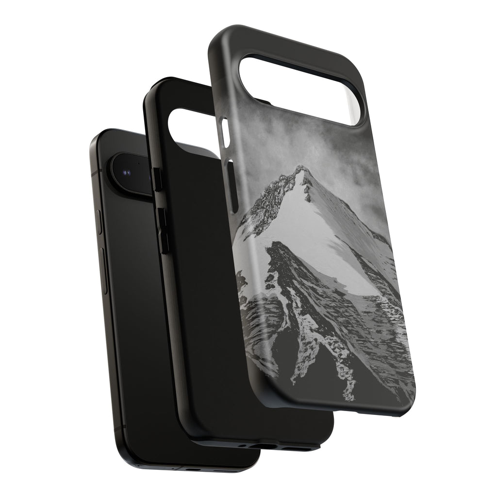 Mountain Peak Phone Case — Black & White Alpine Protective Case