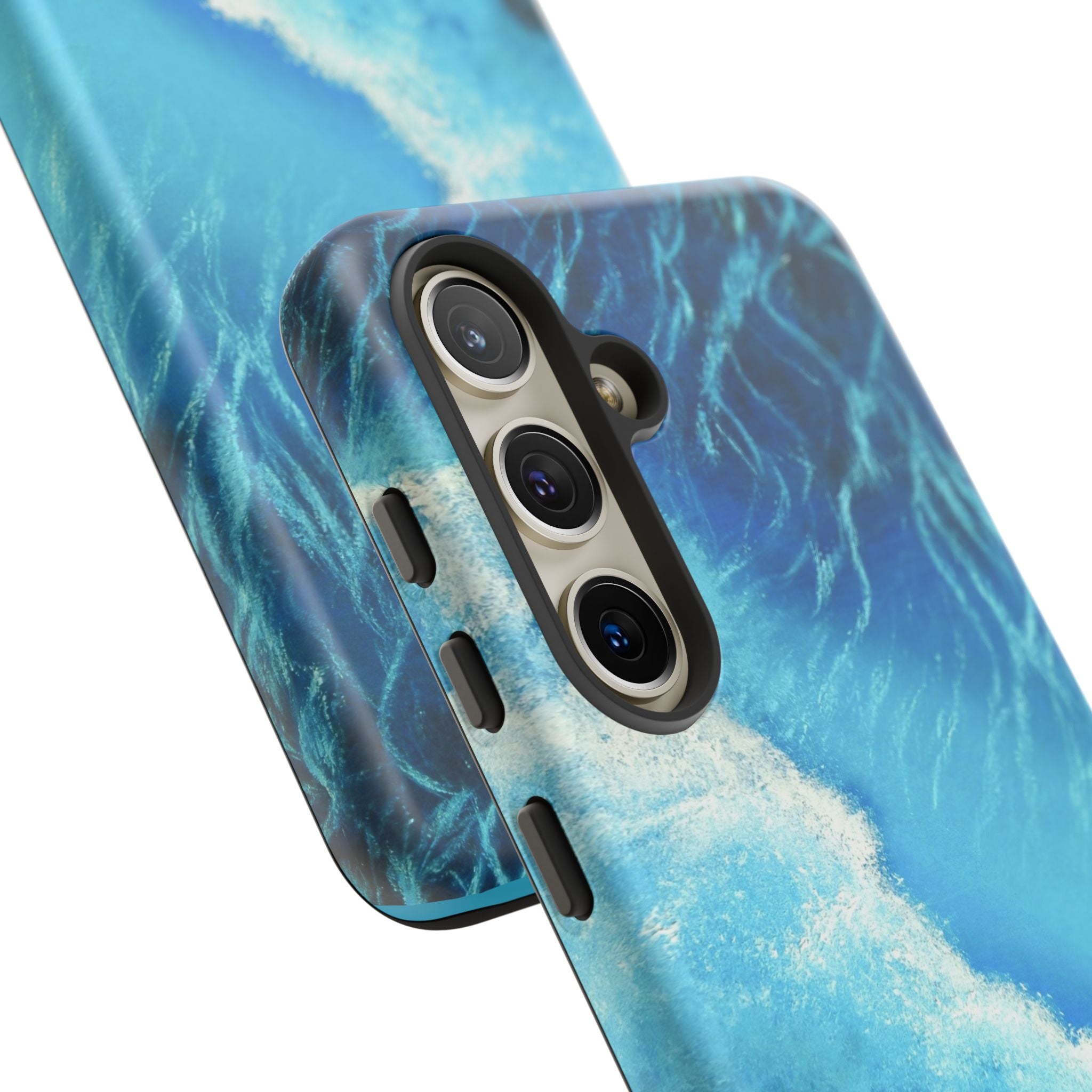 Ocean Wave Tough Phone Case — Blue Sea Water Protective Cover