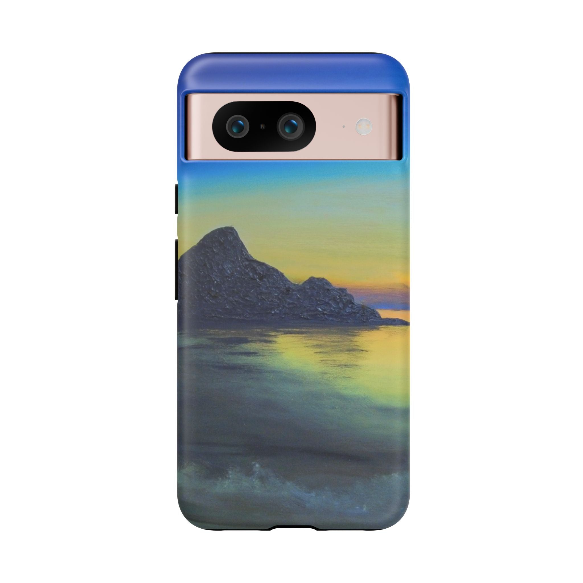 Sunset Cove Phone Case — Durable Protective Tough Case with Tranquil Beach Landscape