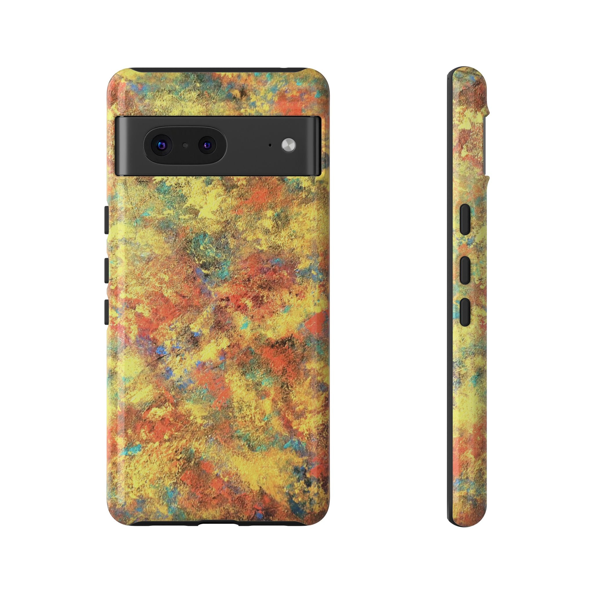 Abstract Autumn Marble Phone Case — Protective iPhone Cover with Warm Fall Colors