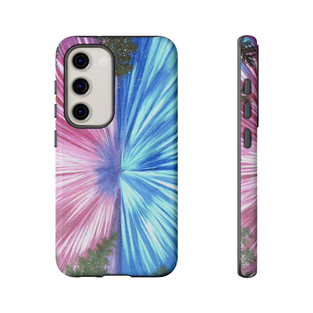 Phone Case — Pink & Blue Burst Tough Protective Case