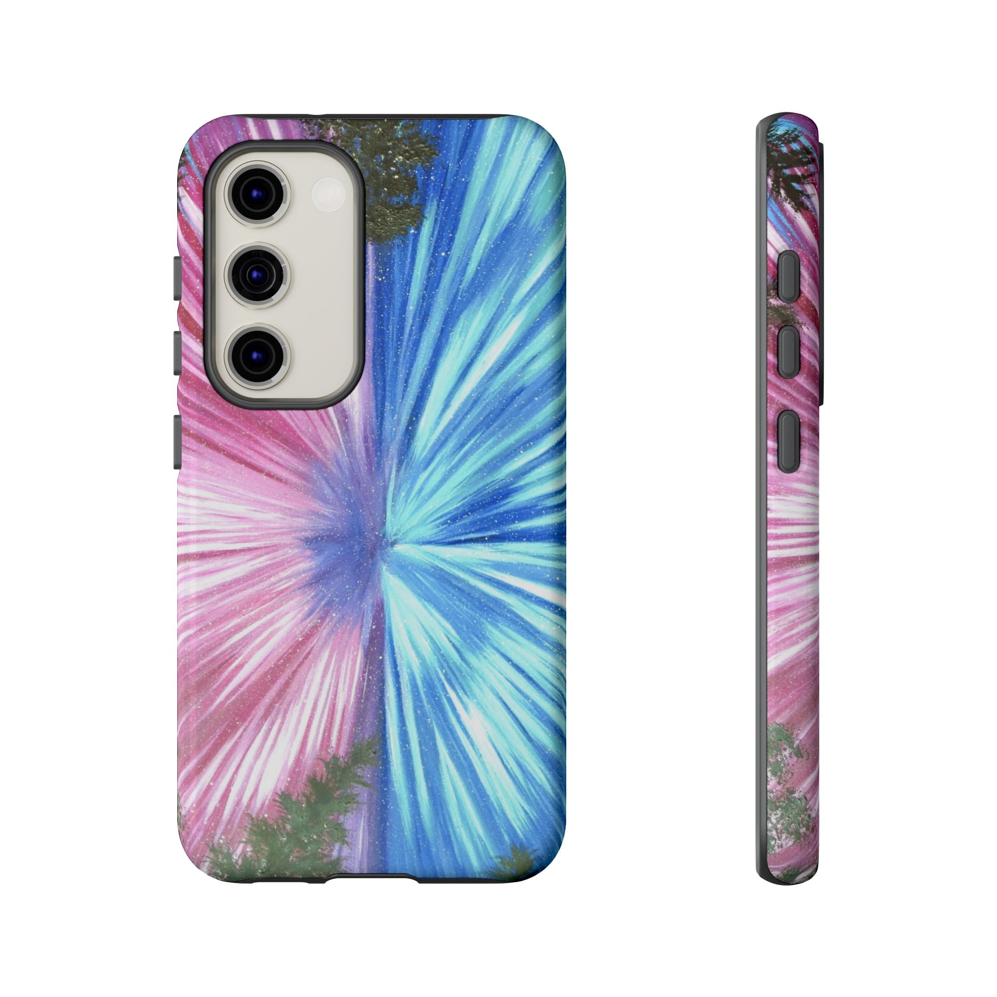 Phone Case — Pink & Blue Burst Tough Protective Case