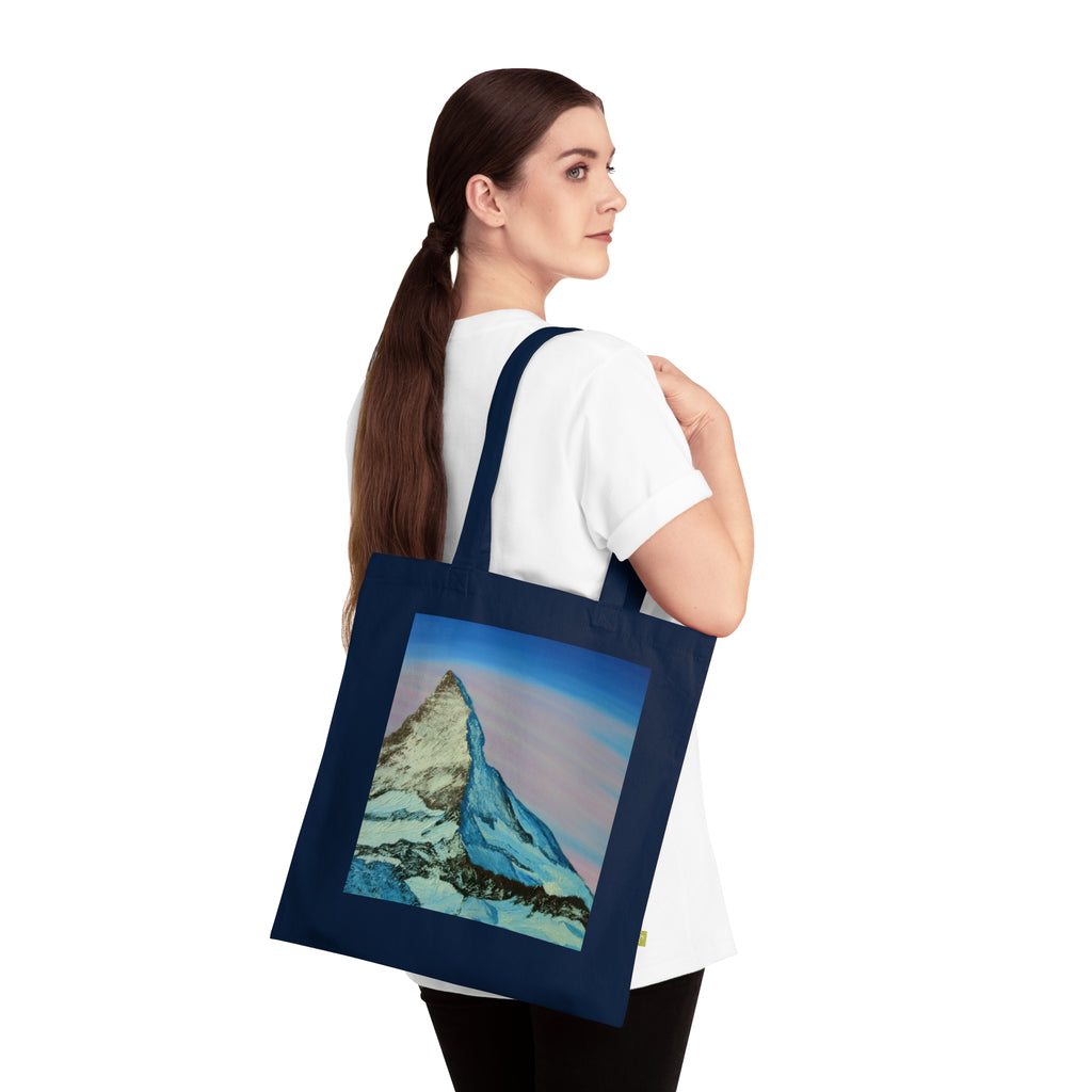 Mountain Sunrise Organic Cotton Tote Bag — Scenic Matterhorn Print