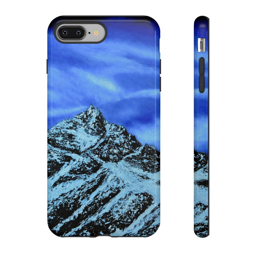 Mountain Peak Blue Tough Phone Case — Rugged Protective iPhone Cover