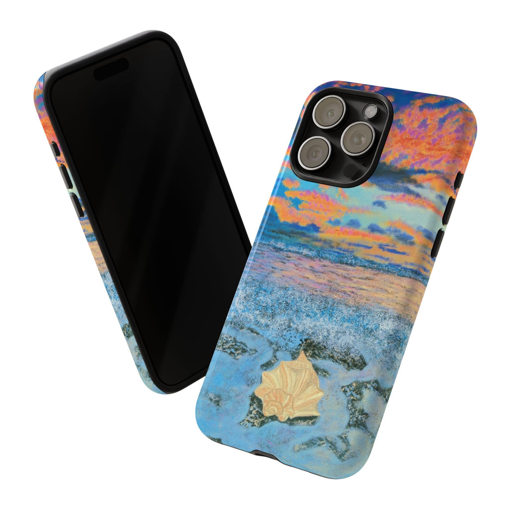 Beach Sunset Phone Case — Tropical Ocean Waves Protective iPhone Cover