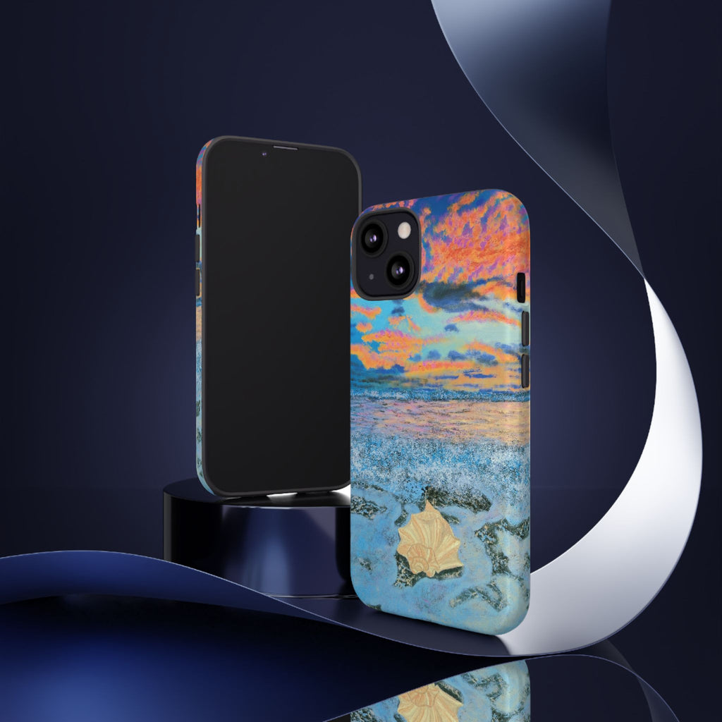 Beach Sunset Phone Case — Tropical Ocean Waves Protective iPhone Cover