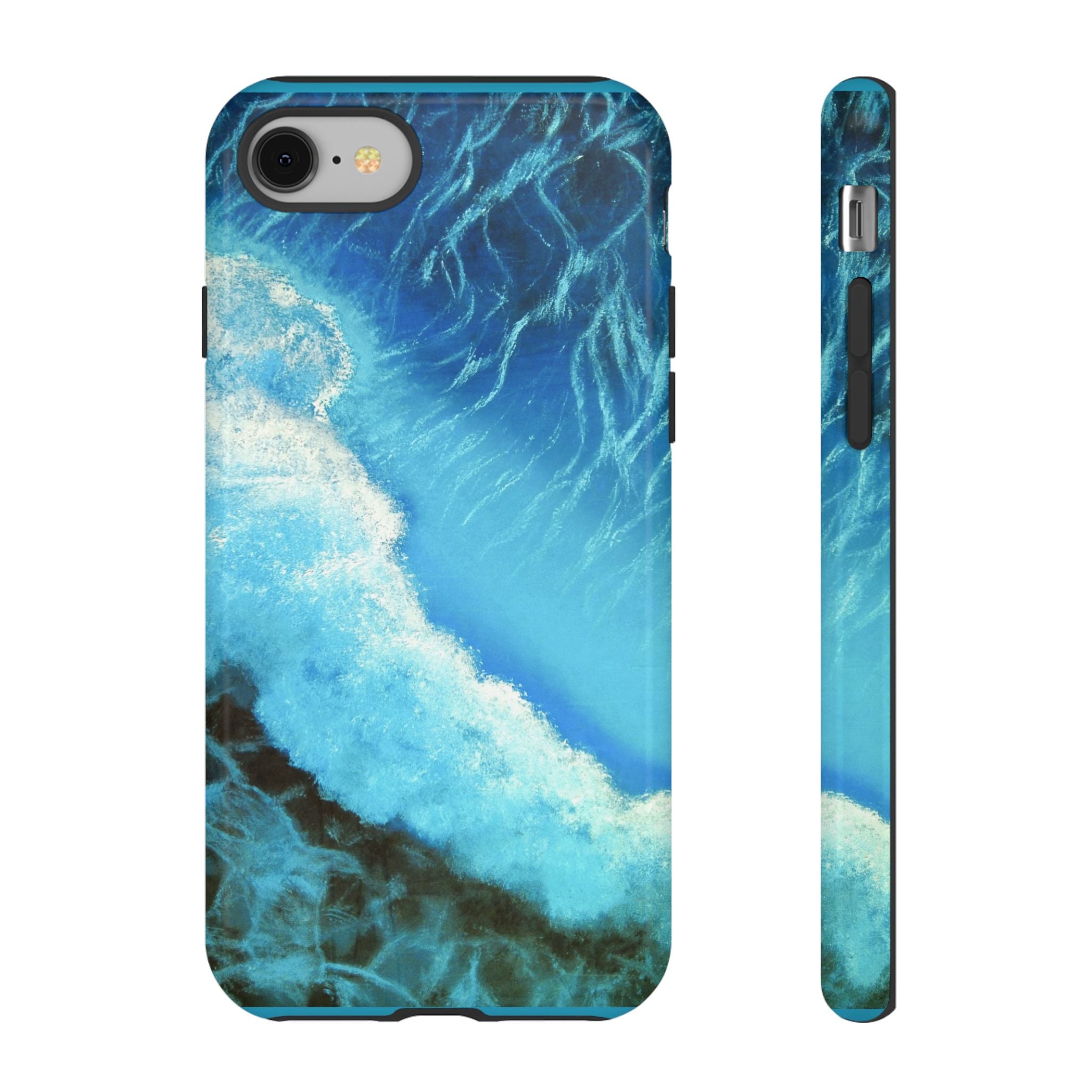 Ocean Wave Tough Phone Case — Blue Sea Water Protective Cover