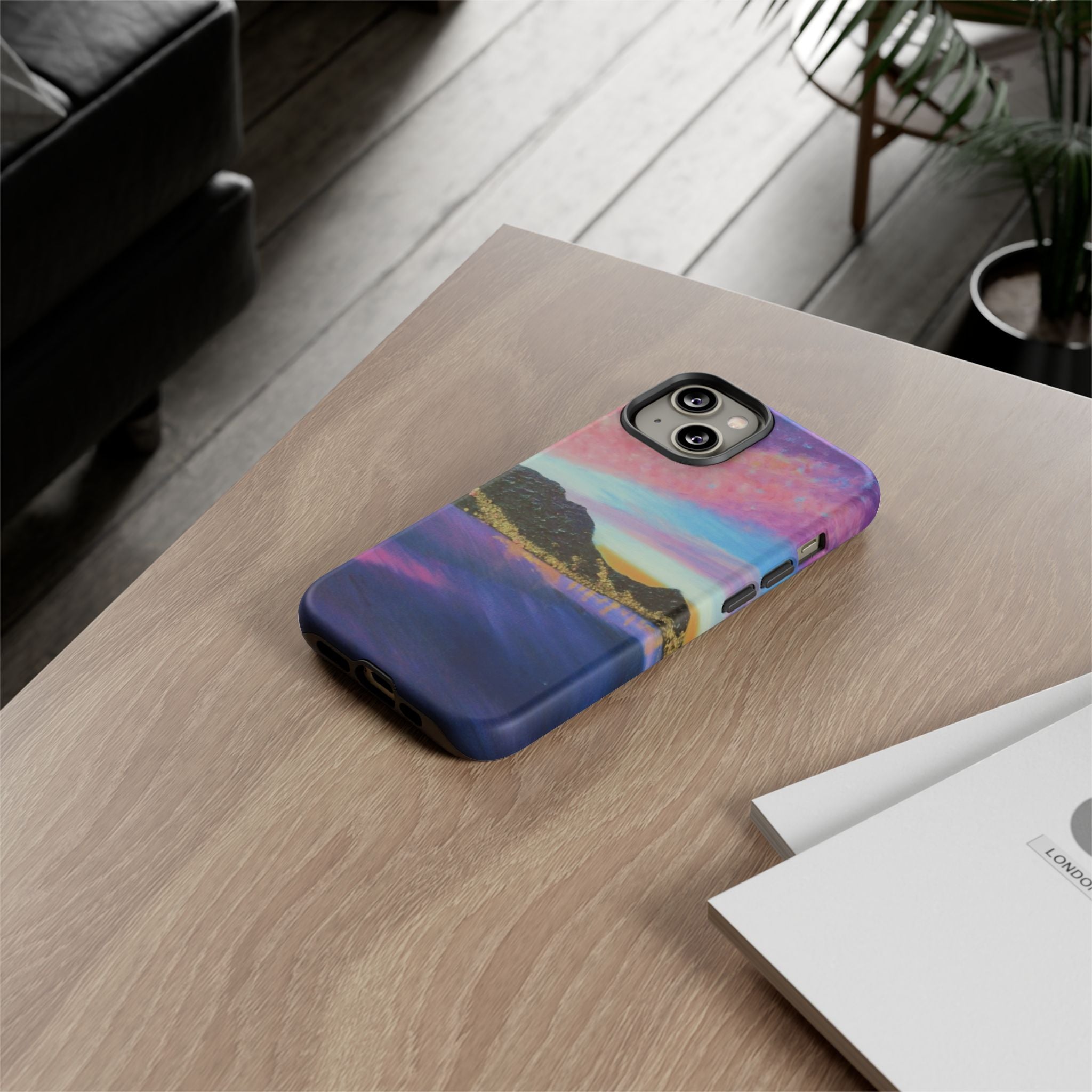 Sunset Mountain Landscape Phone Case — Colorful Sky Tough Case