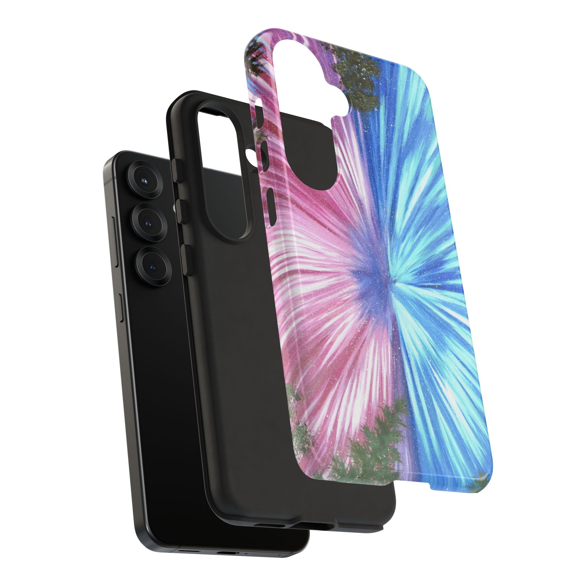 Phone Case — Pink & Blue Burst Tough Protective Case