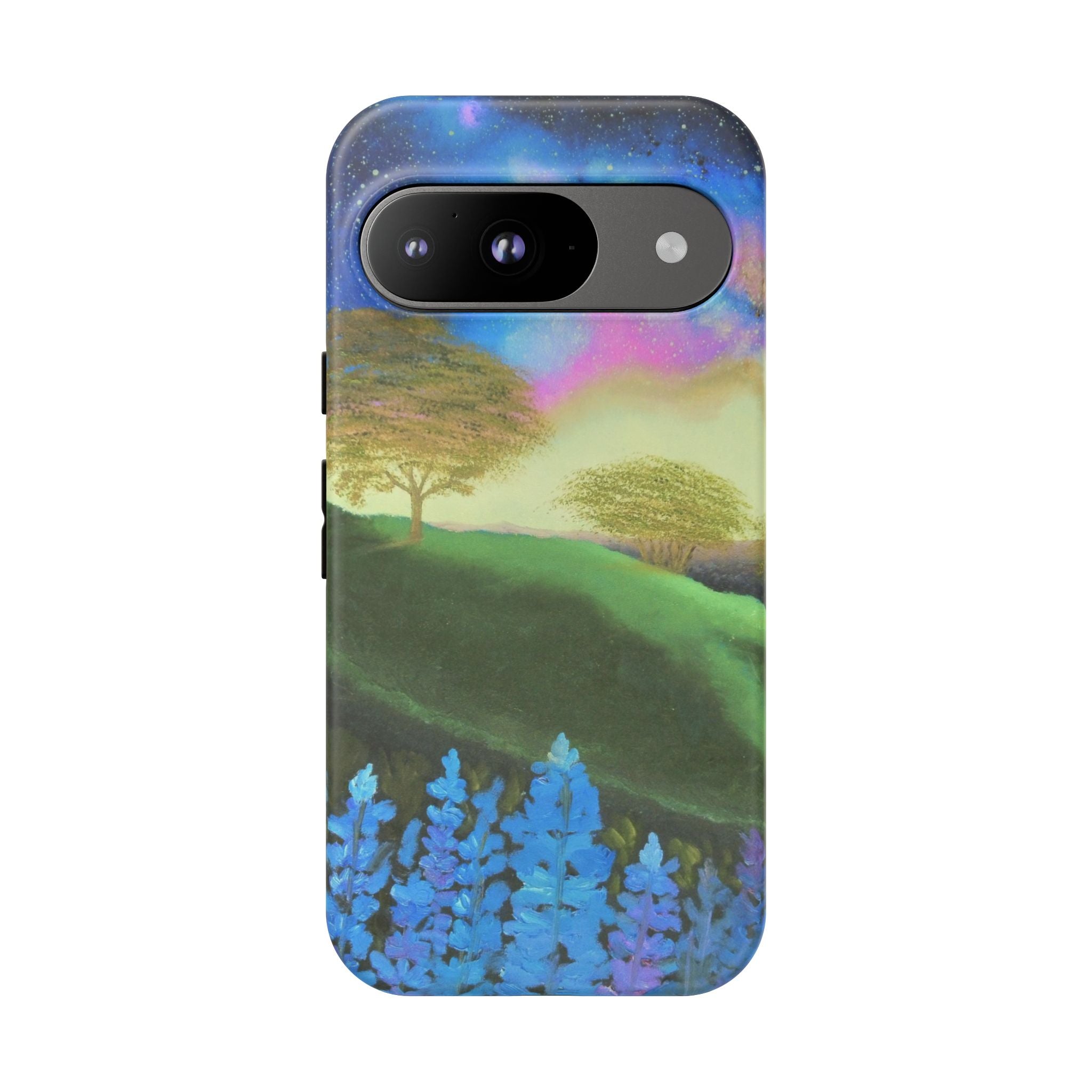 Aurora Nightscape Phone Case — Galaxy Meadow Protective Case