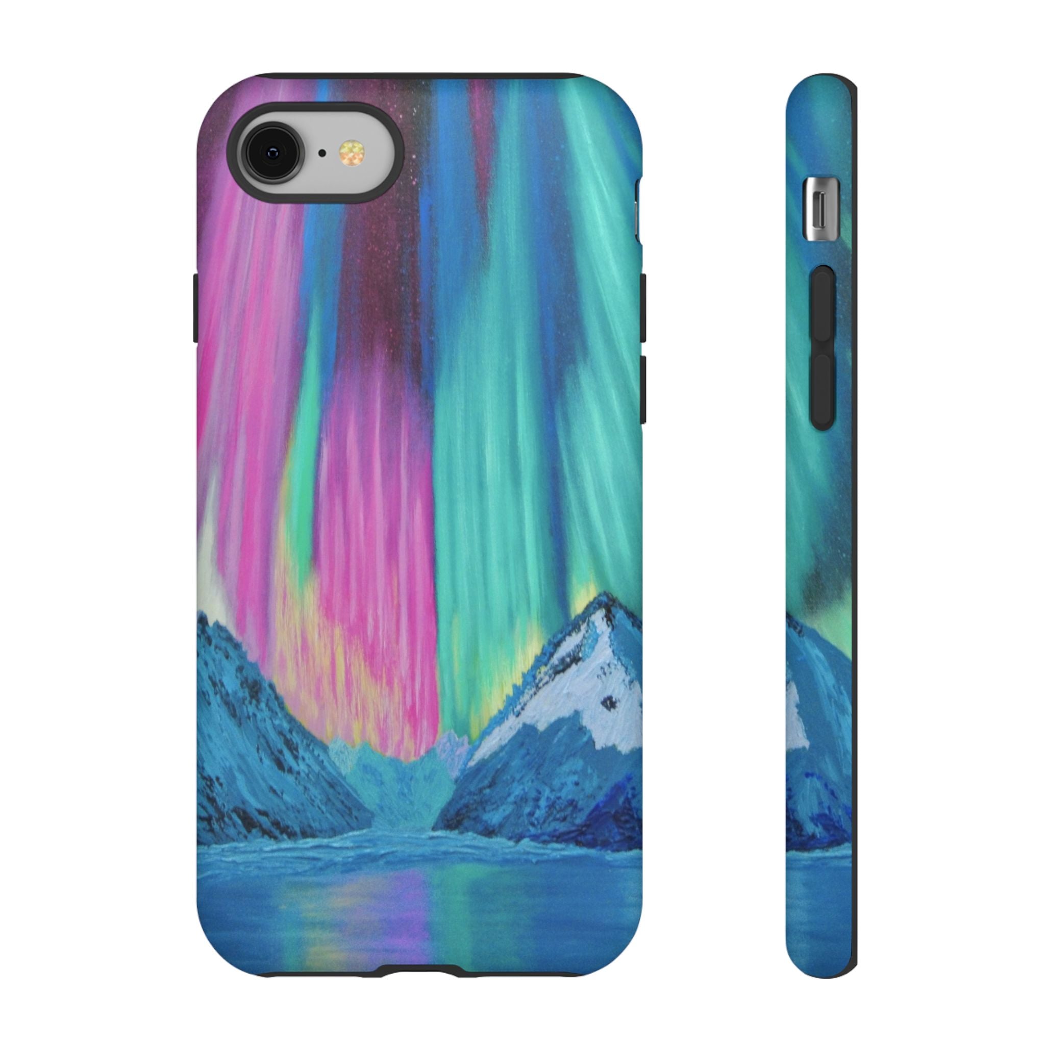 Aurora Mountain Tough Phone Case — Northern Lights Protective iPhone Cover