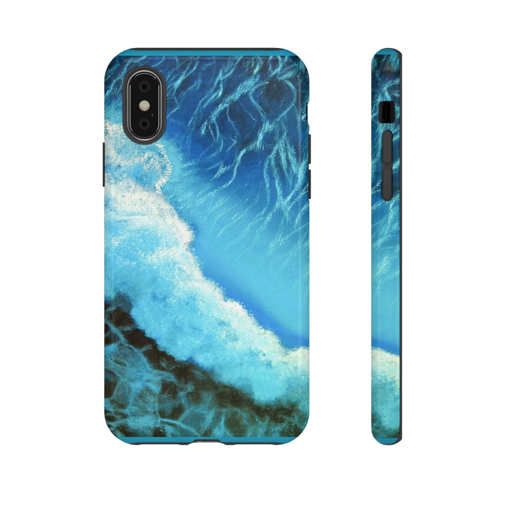 Ocean Wave Tough Phone Case — Blue Sea Water Protective Cover