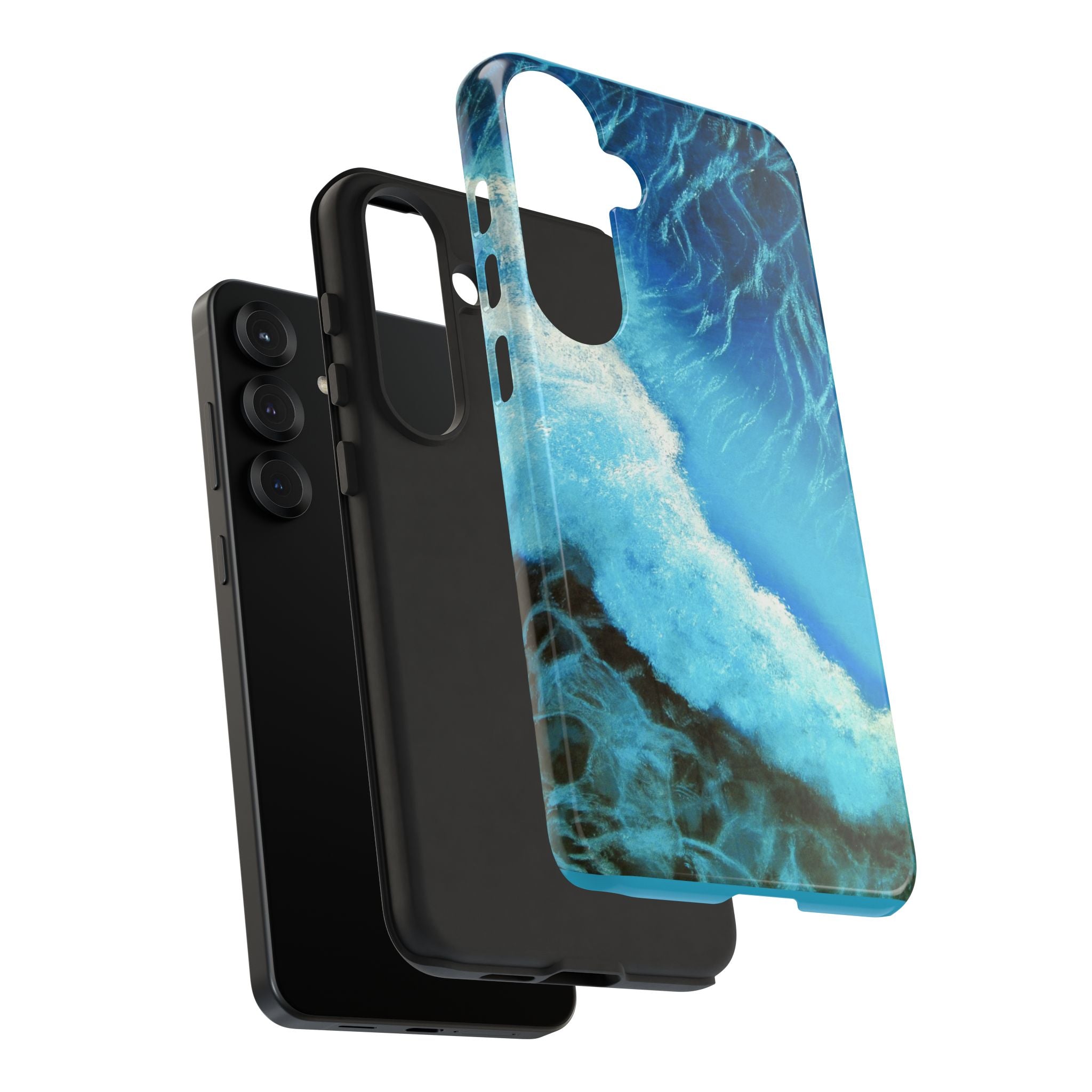 Ocean Wave Tough Phone Case — Blue Sea Water Protective Cover