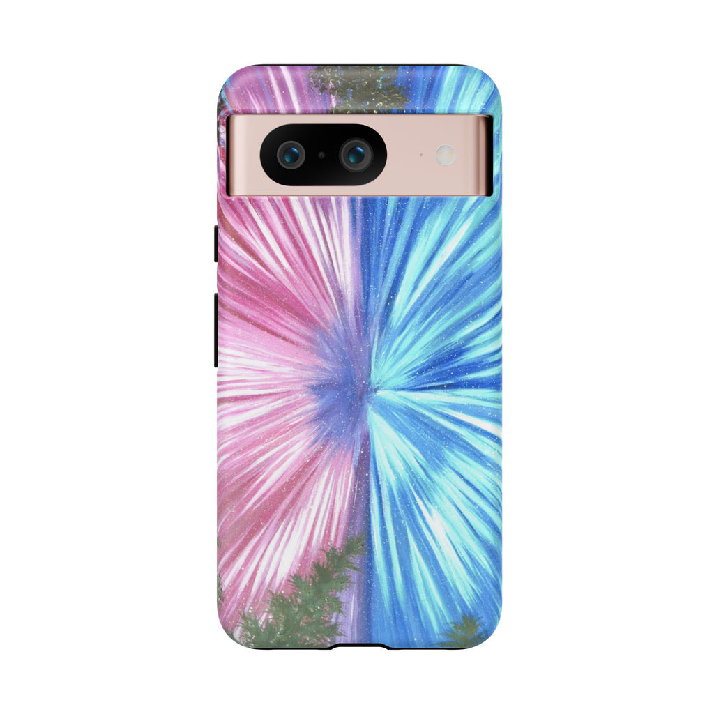Phone Case — Pink & Blue Burst Tough Protective Case