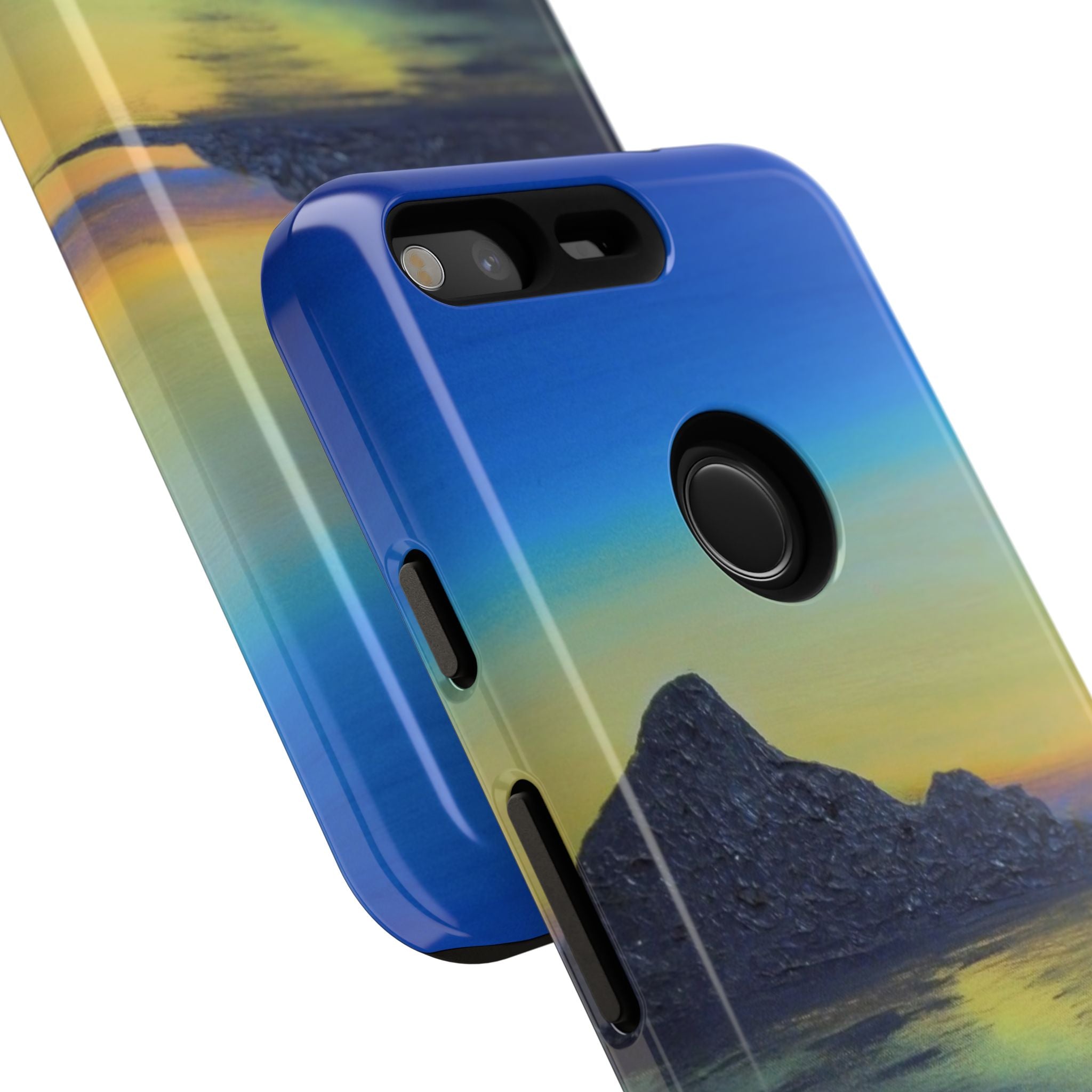 Sunset Cove Phone Case — Durable Protective Tough Case with Tranquil Beach Landscape
