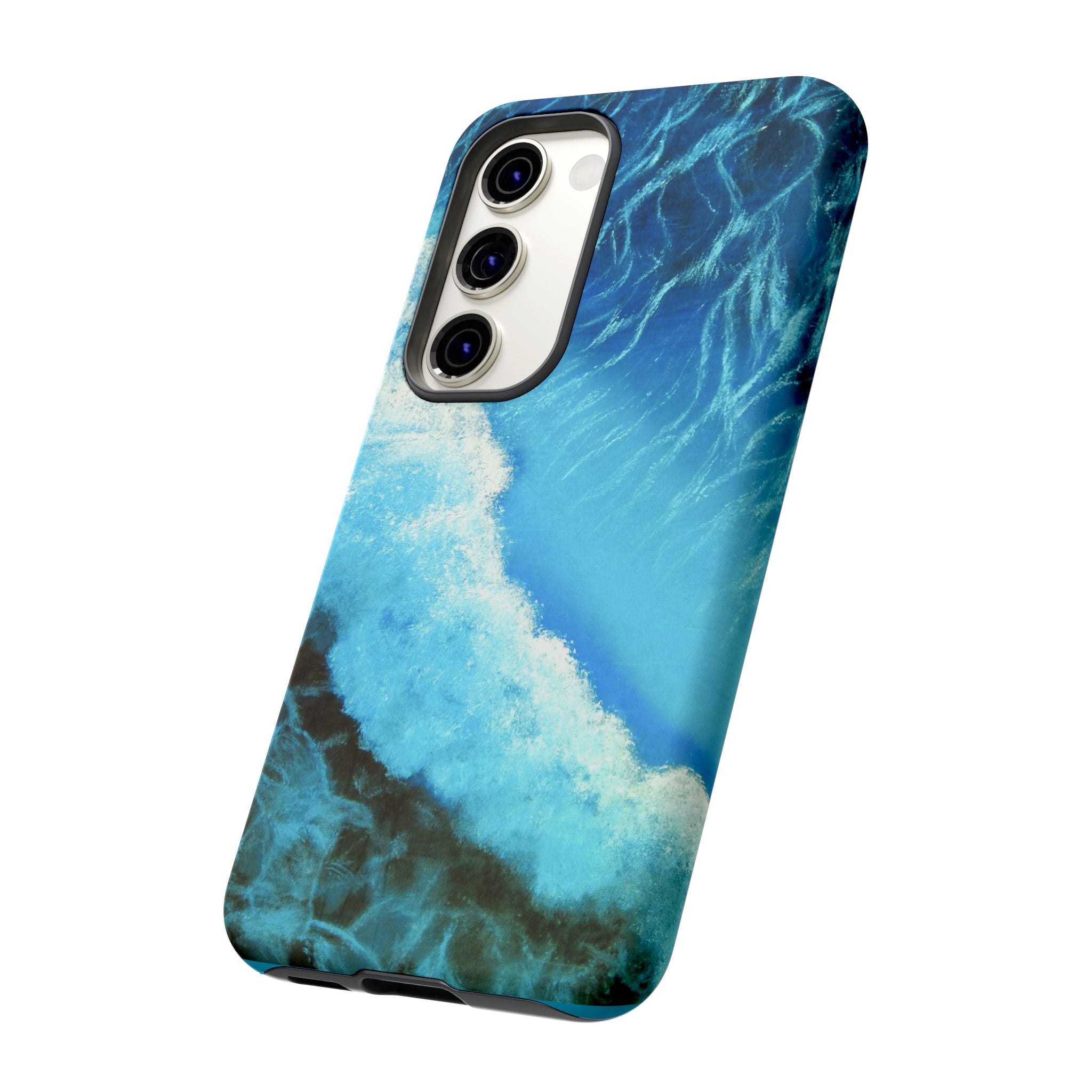 Ocean Wave Tough Phone Case — Blue Sea Water Protective Cover