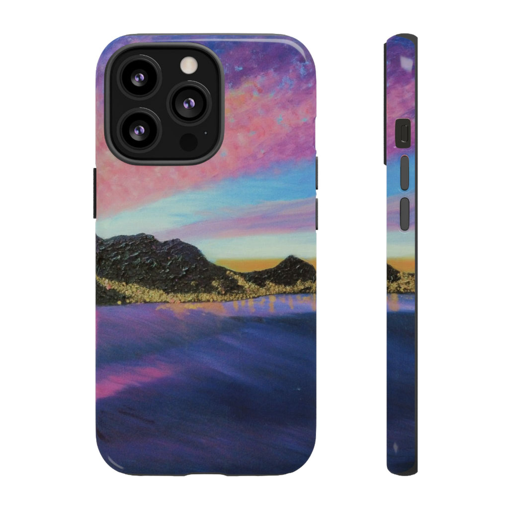 Sunset Mountain Landscape Phone Case — Colorful Sky Tough Case