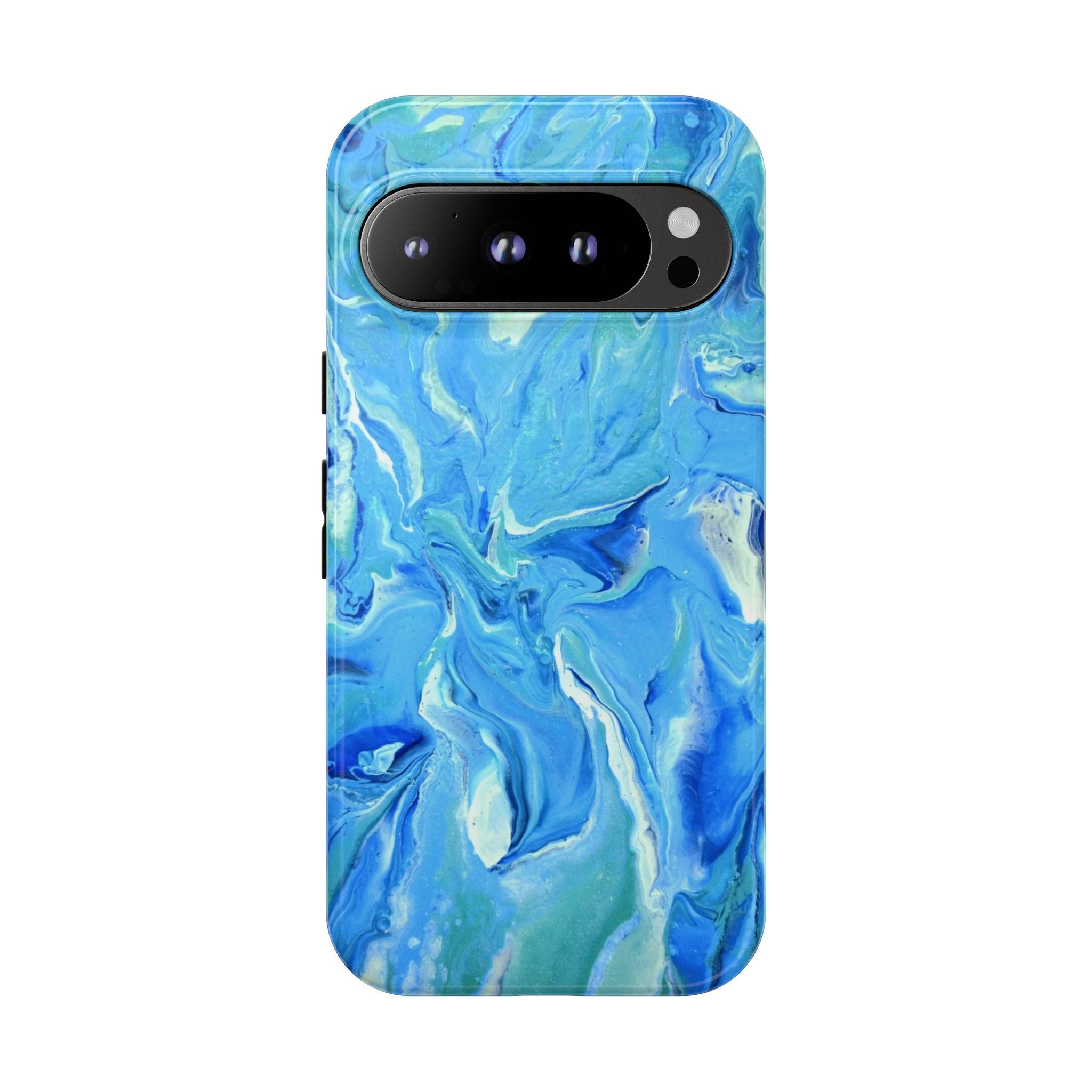 Blue Marble Tough Phone Case — Ocean Swirl Protective iPhone Cover