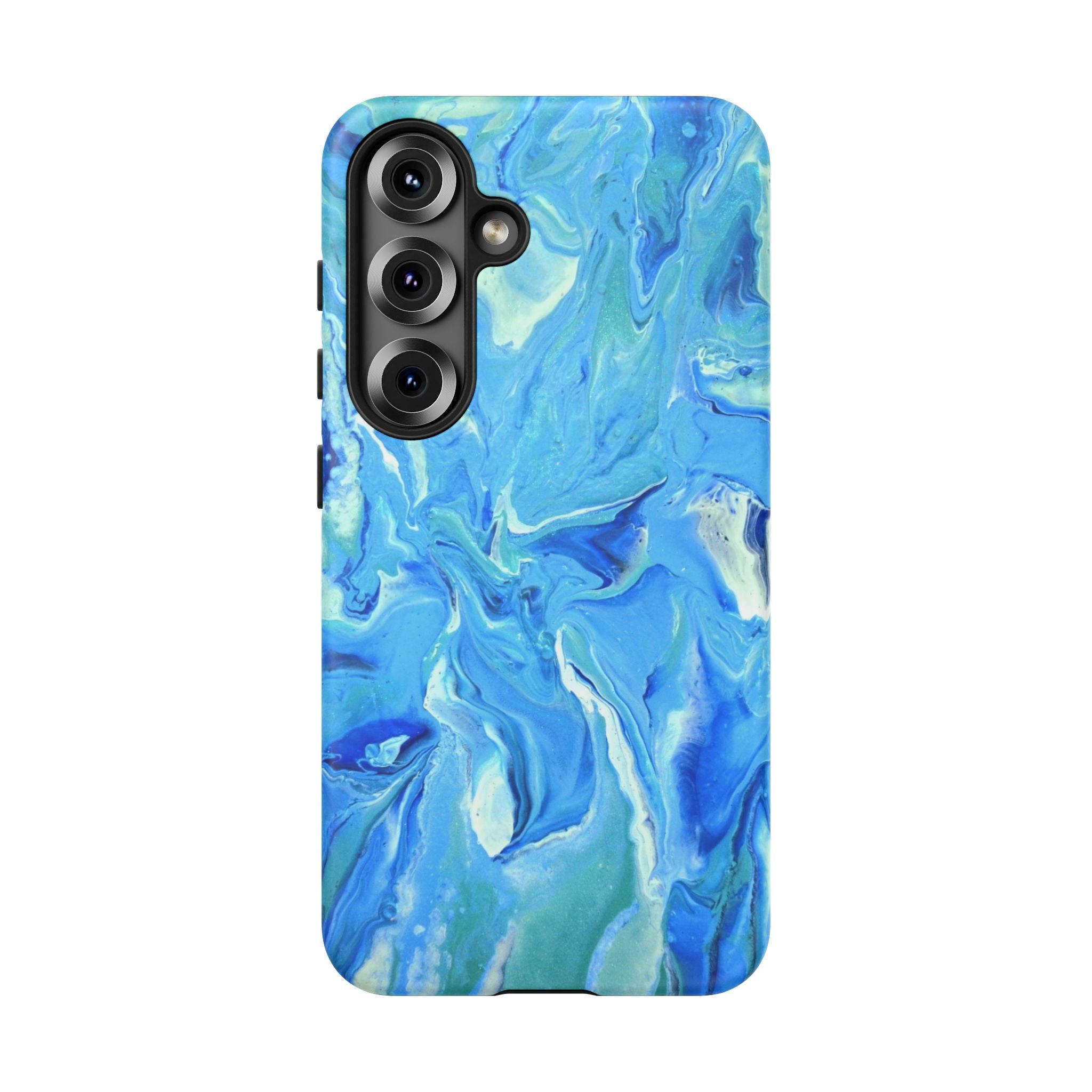 Blue Marble Tough Phone Case — Ocean Swirl Protective iPhone Cover