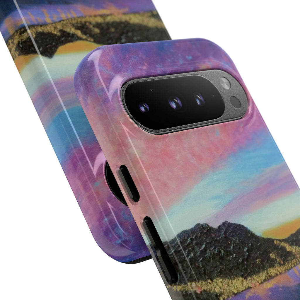 Sunset Mountain Landscape Phone Case — Colorful Sky Tough Case