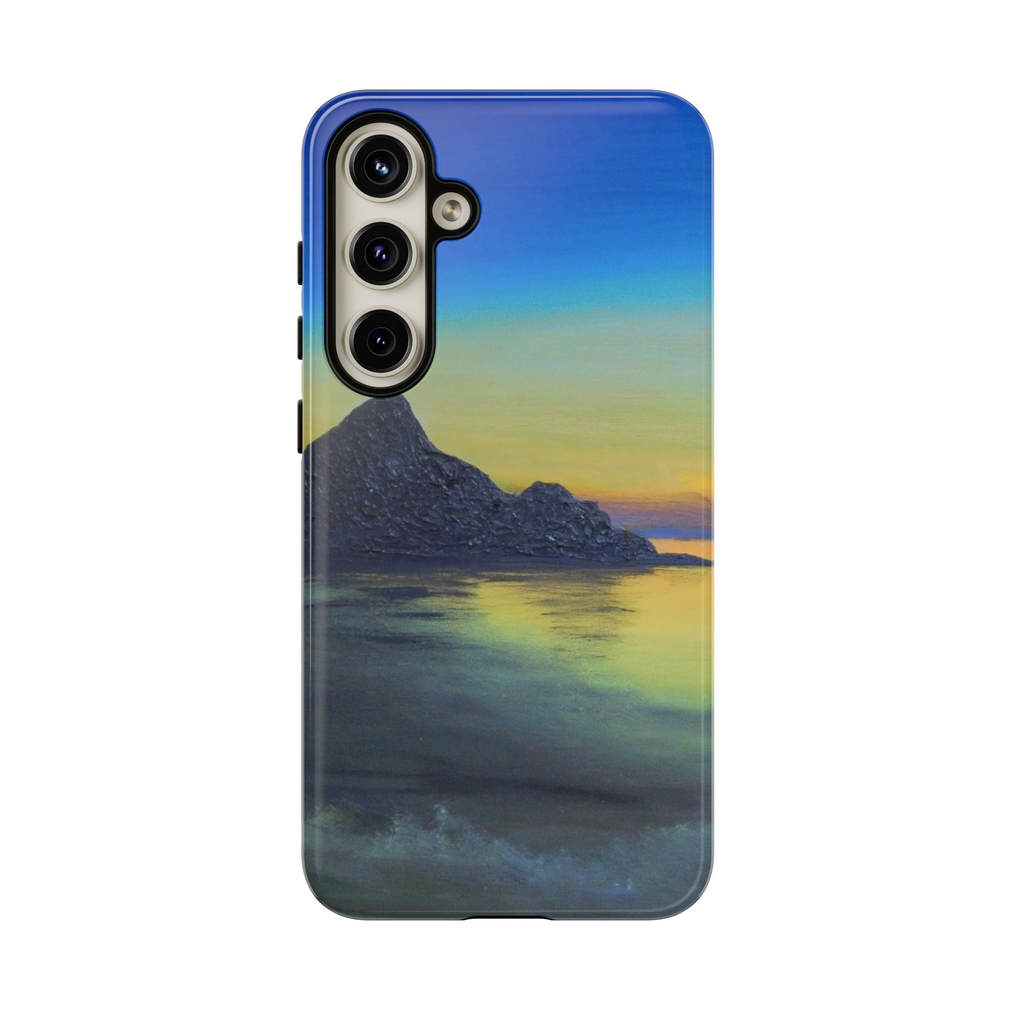 Sunset Cove Phone Case — Durable Protective Tough Case with Tranquil Beach Landscape