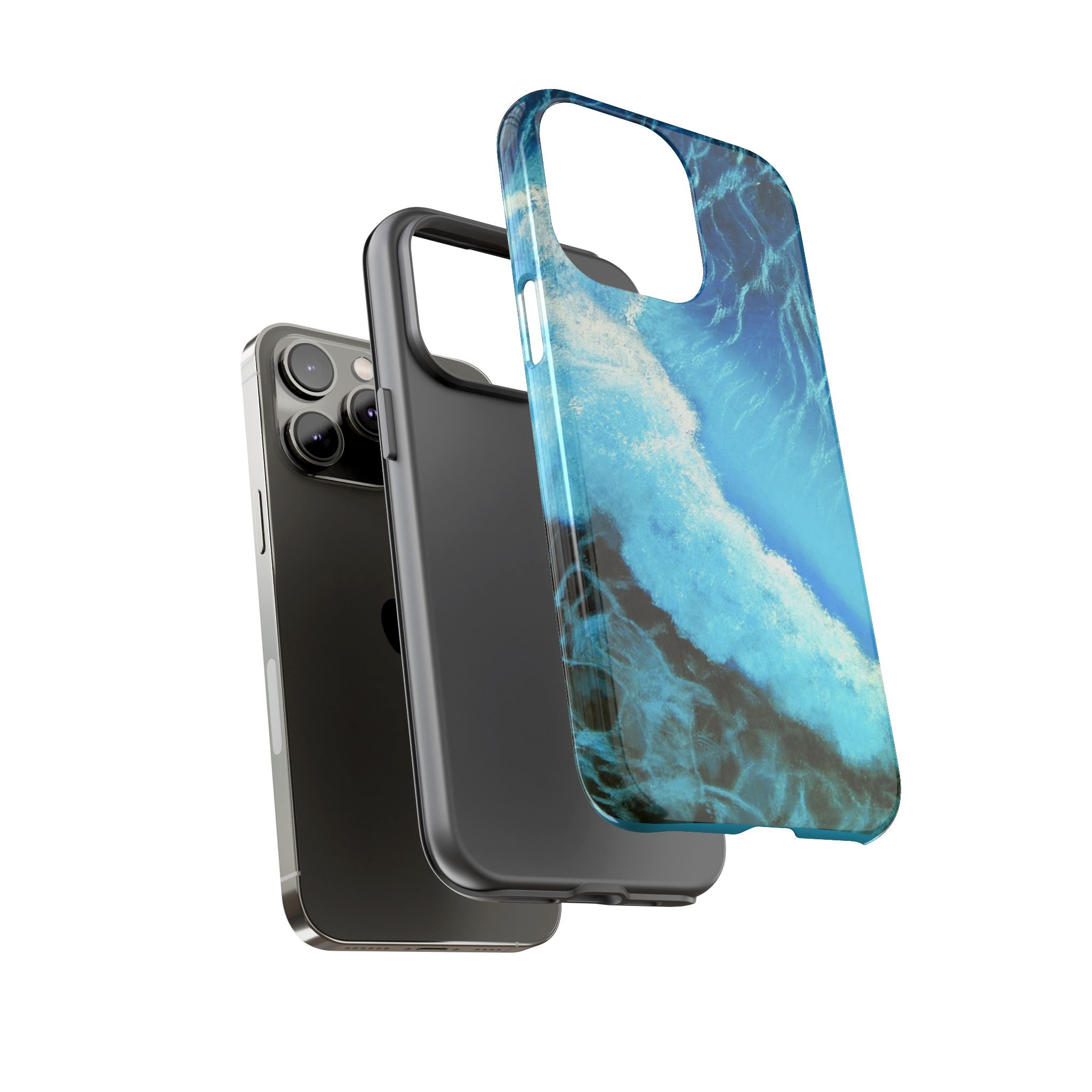 Ocean Wave Tough Phone Case — Blue Sea Water Protective Cover