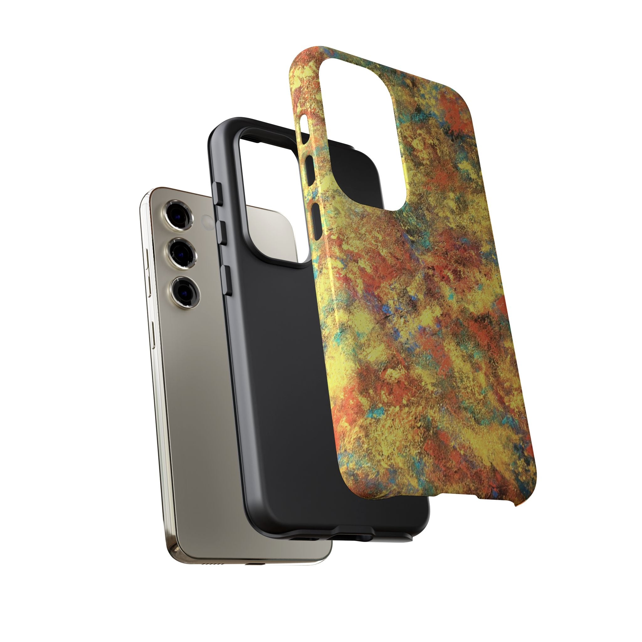 Abstract Autumn Marble Phone Case — Protective iPhone Cover with Warm Fall Colors