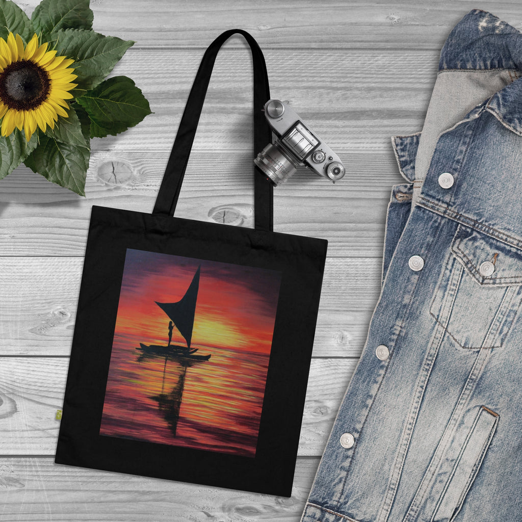 Sailboat Sunset Organic Cotton Tote Bag