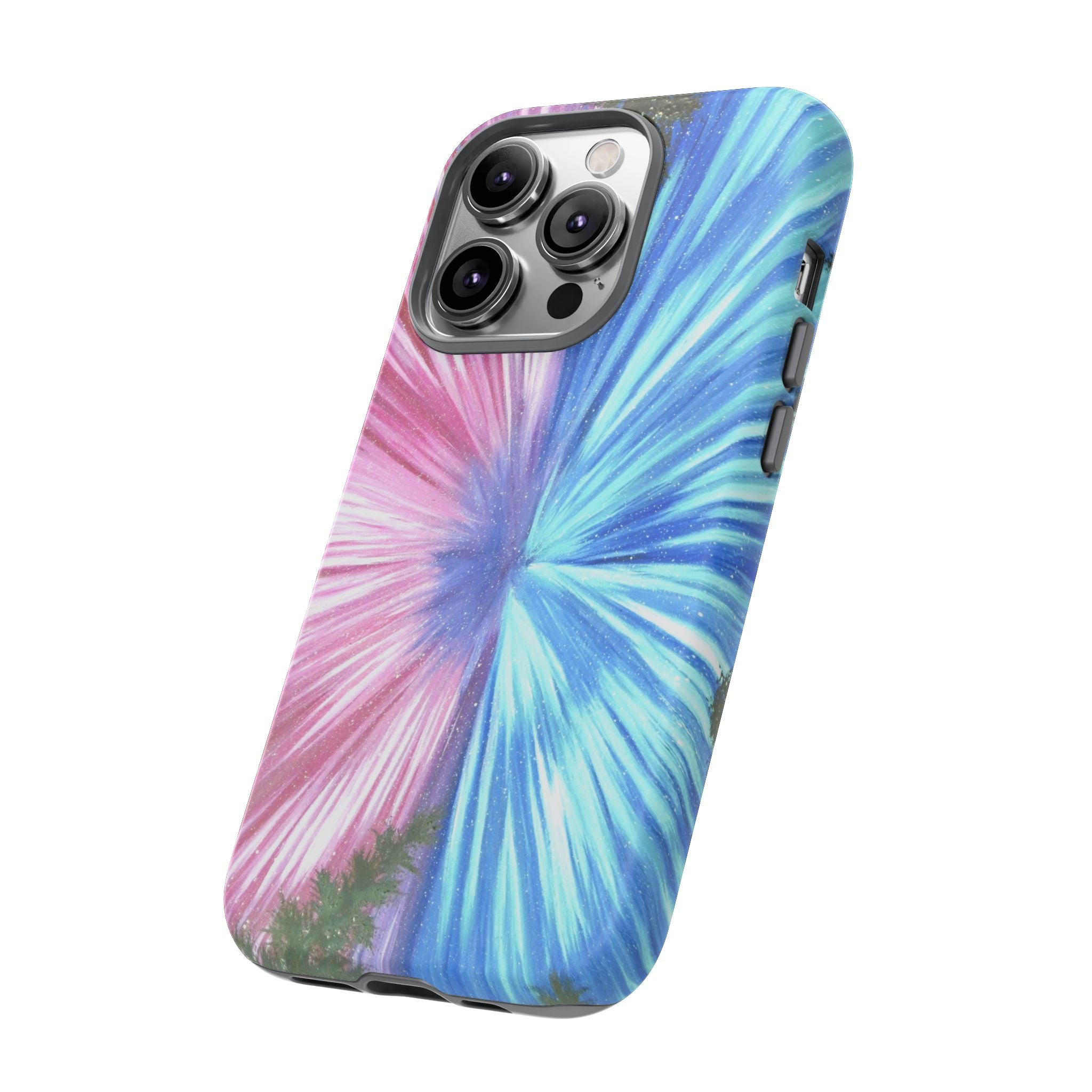 Phone Case — Pink & Blue Burst Tough Protective Case