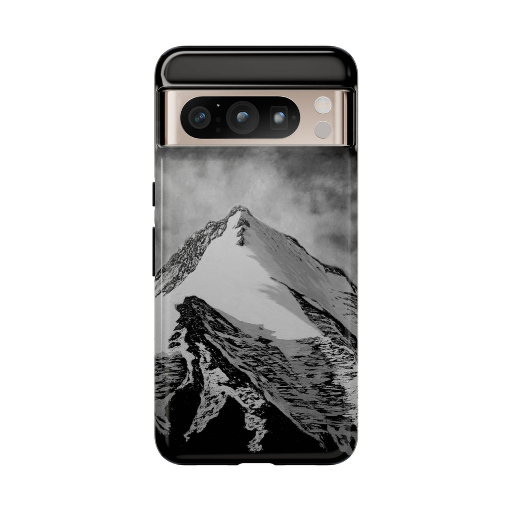 Mountain Peak Phone Case — Black & White Alpine Protective Case