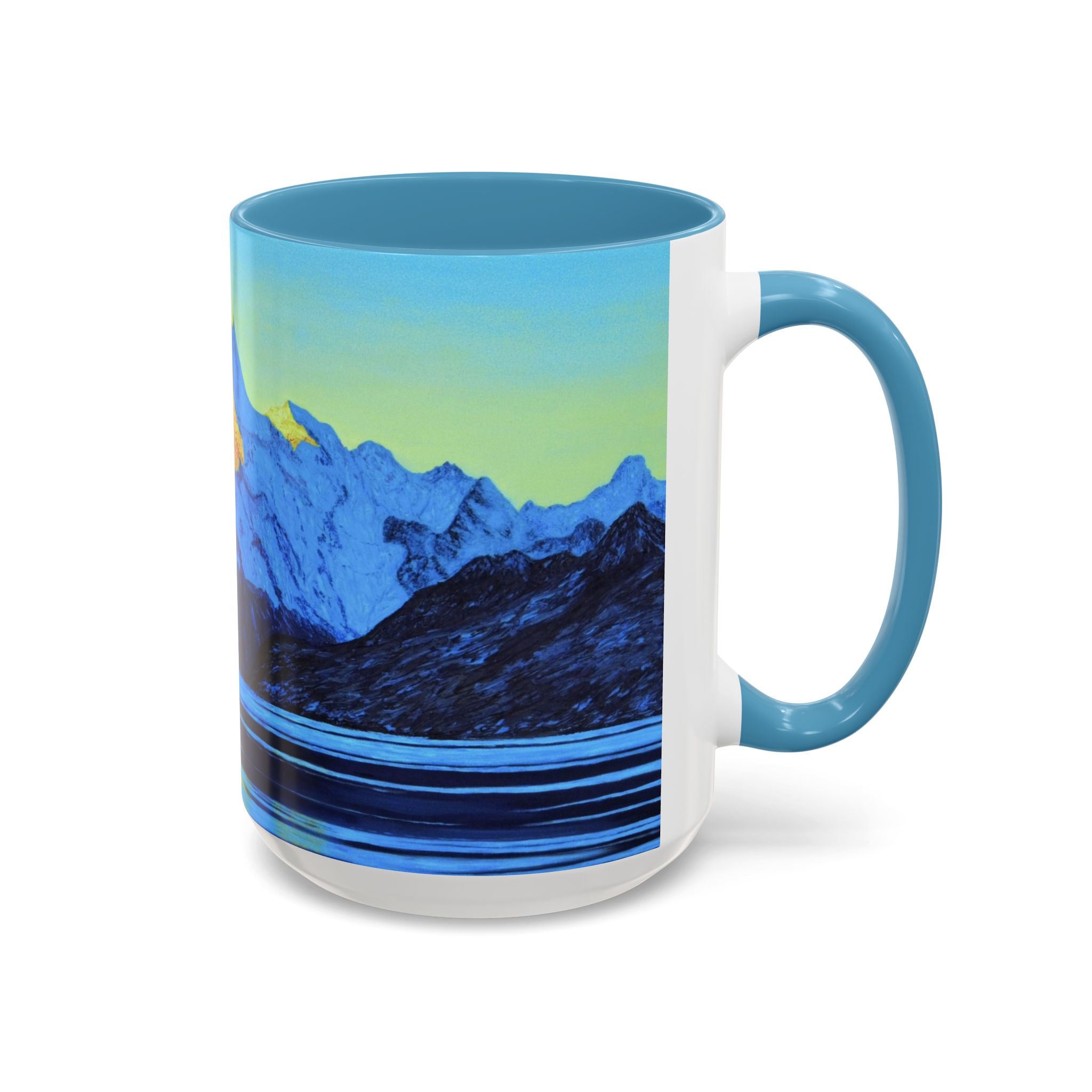 Blue Mountain Accent Coffee Mug – Sunrise Alpine Scenic 11/15oz