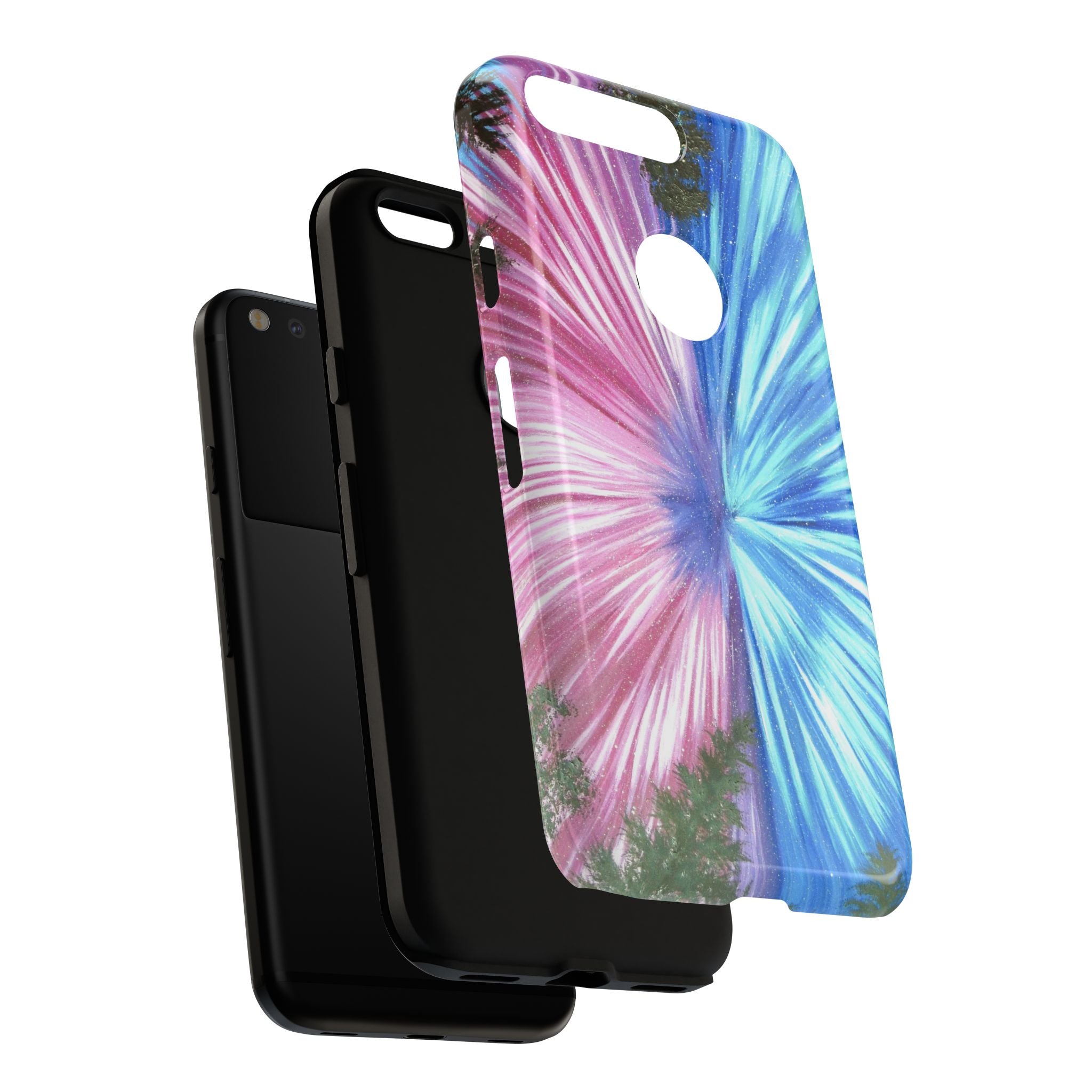 Phone Case — Pink & Blue Burst Tough Protective Case