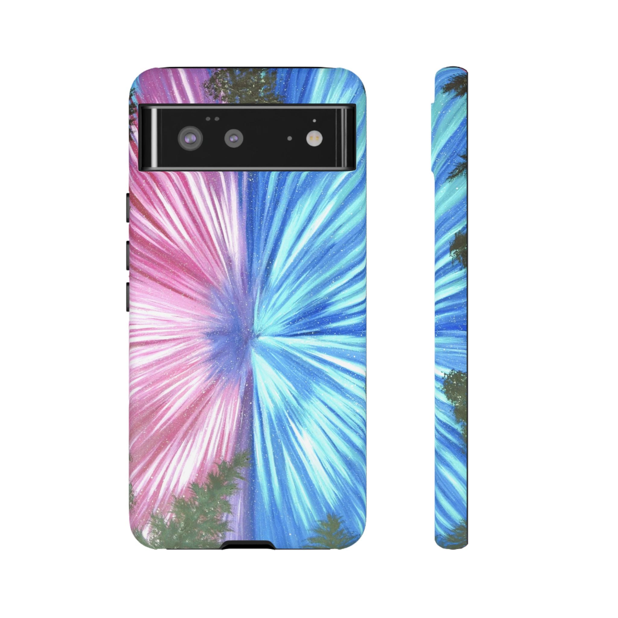Phone Case — Pink & Blue Burst Tough Protective Case