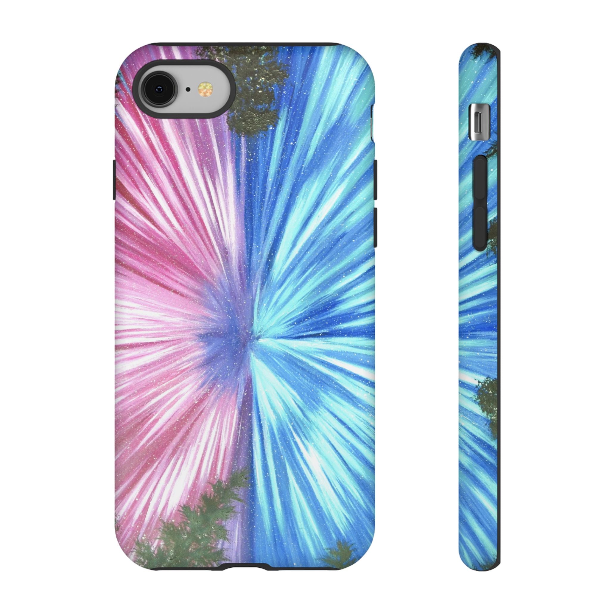 Phone Case — Pink & Blue Burst Tough Protective Case