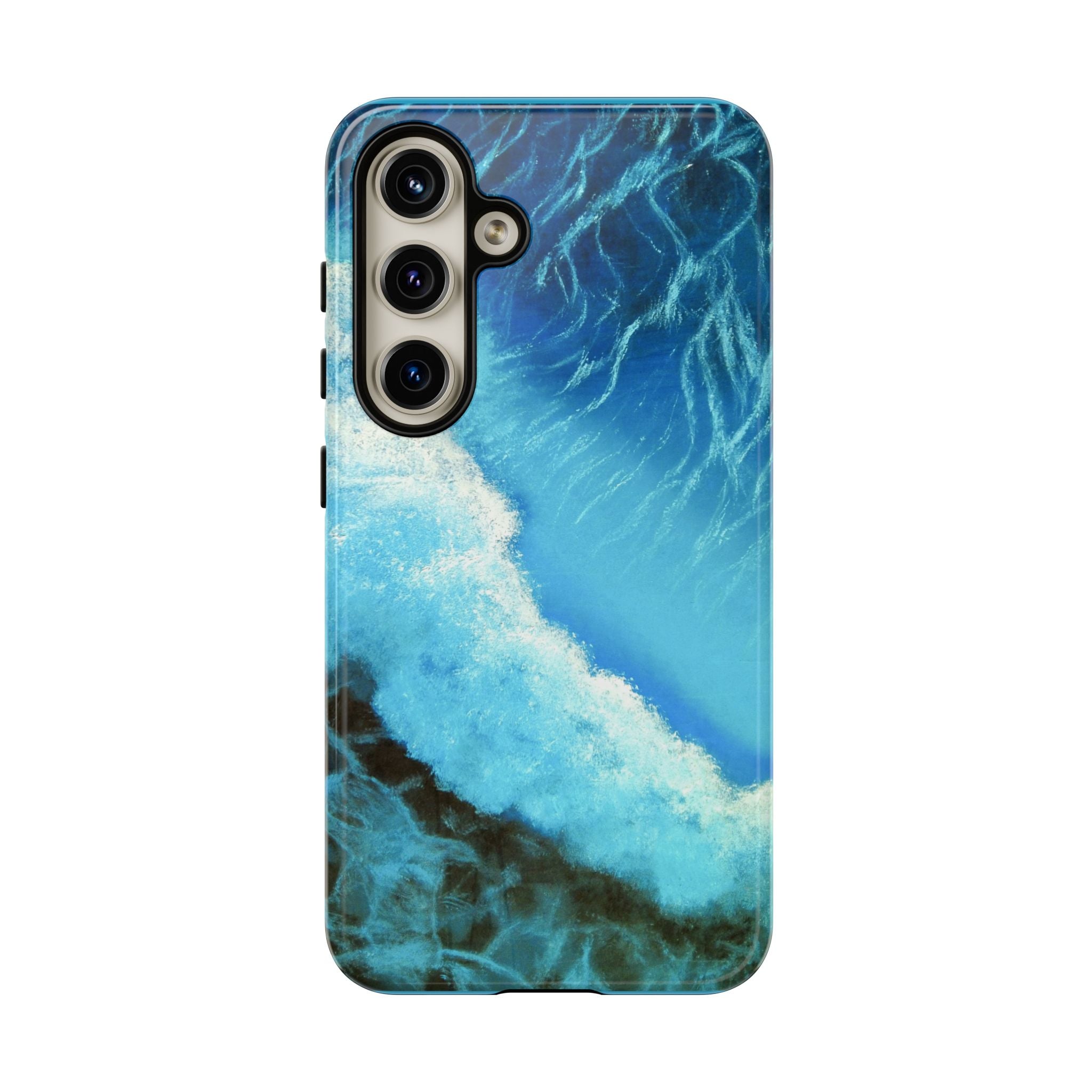 Ocean Wave Tough Phone Case — Blue Sea Water Protective Cover