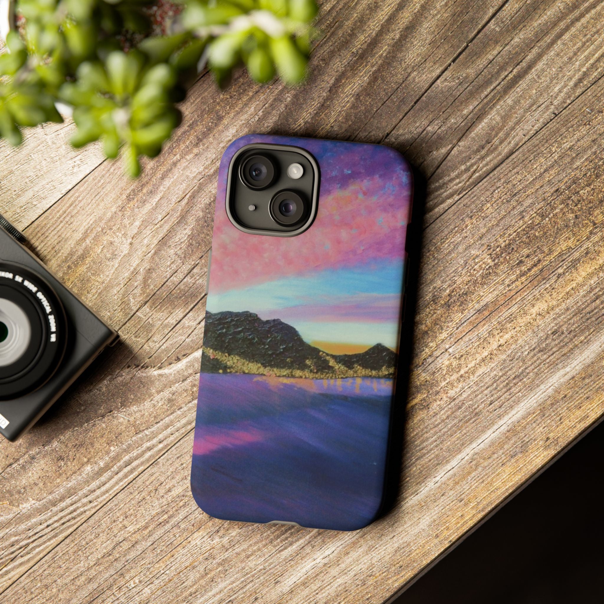 Sunset Mountain Landscape Phone Case — Colorful Sky Tough Case