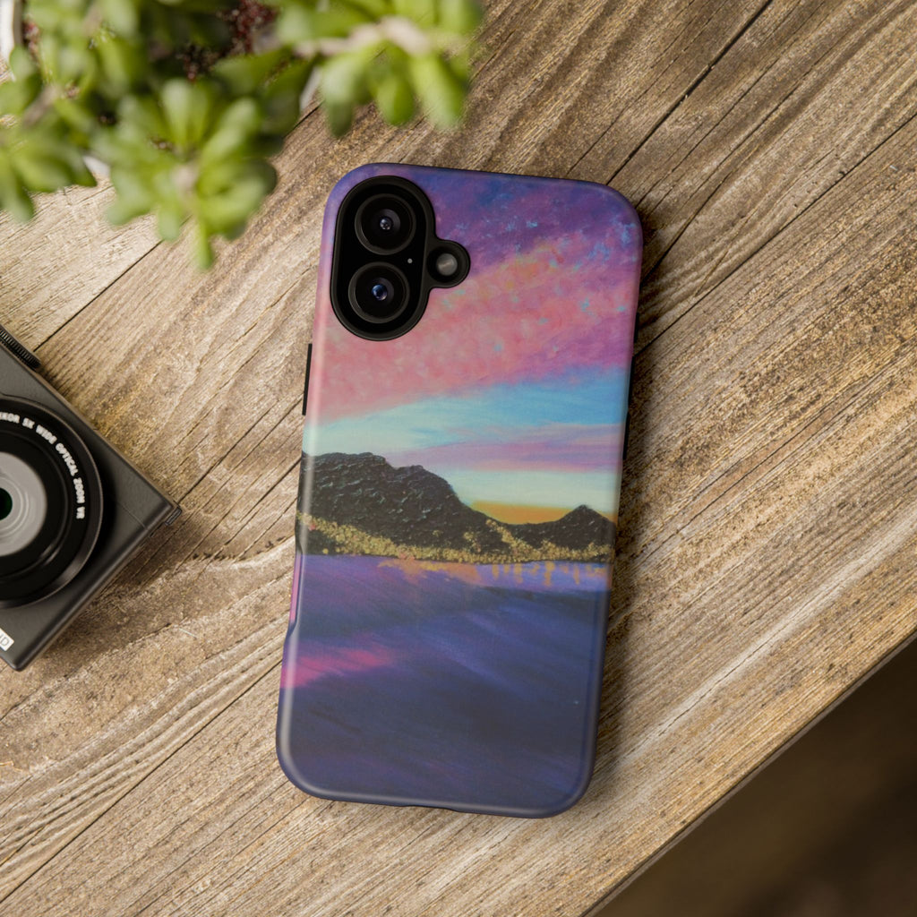 Sunset Mountain Landscape Phone Case — Colorful Sky Tough Case