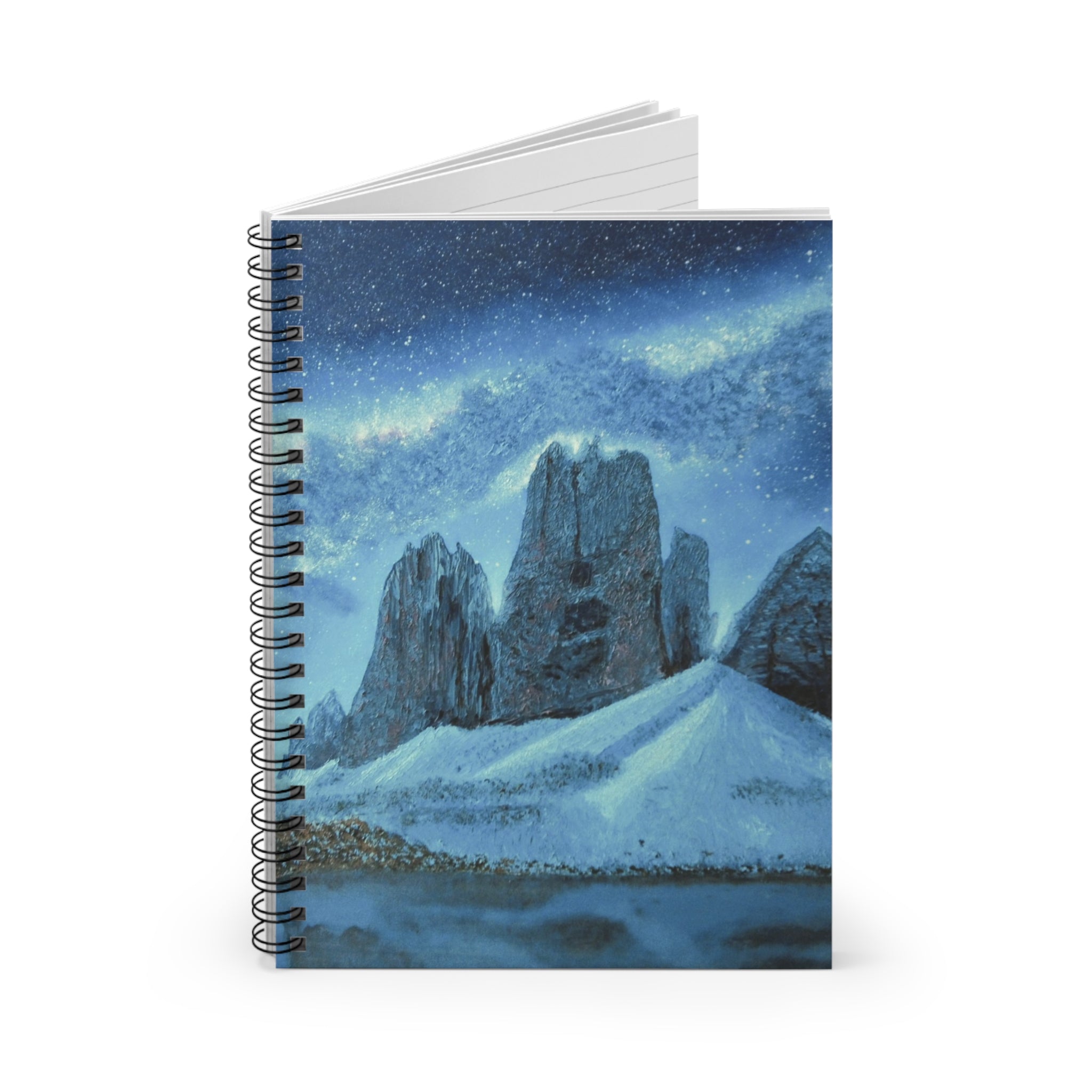 Northern Lights Mountain Spiral Notebook — Ruled Journal for Winter & Nature Lovers