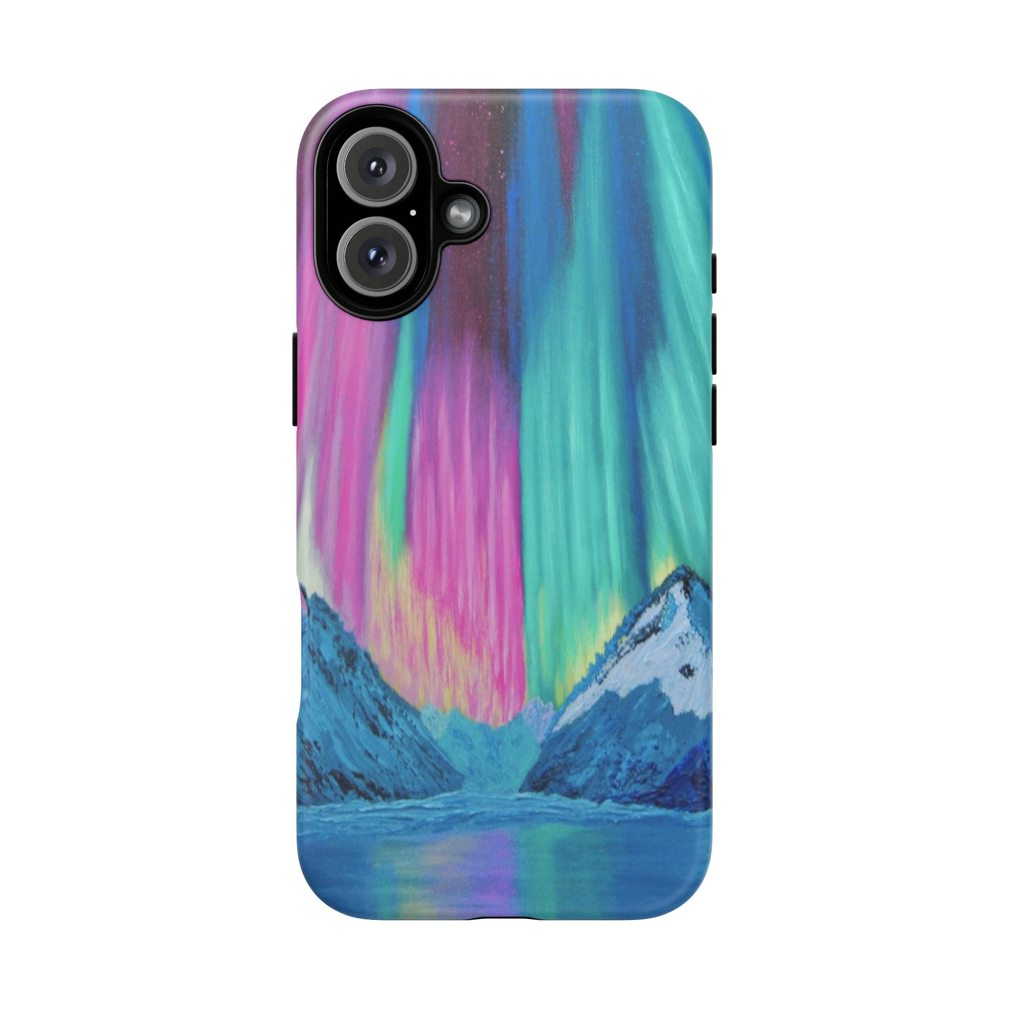 Aurora Mountain Tough Phone Case — Northern Lights Protective iPhone Cover
