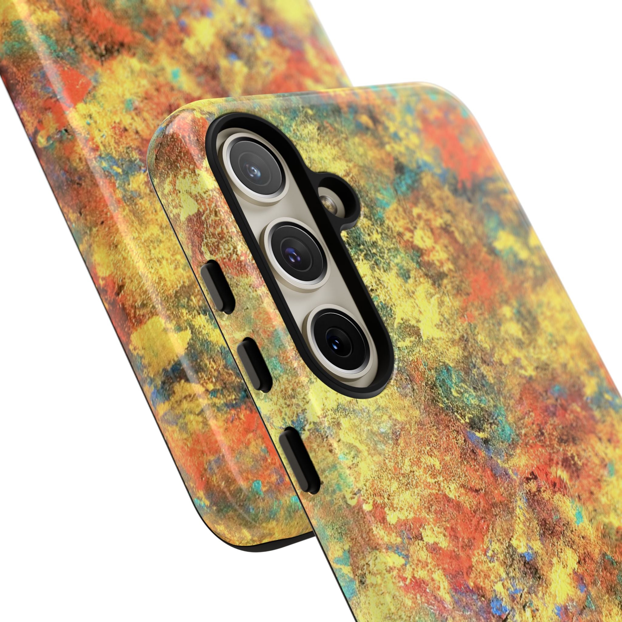 Abstract Autumn Marble Phone Case — Protective iPhone Cover with Warm Fall Colors