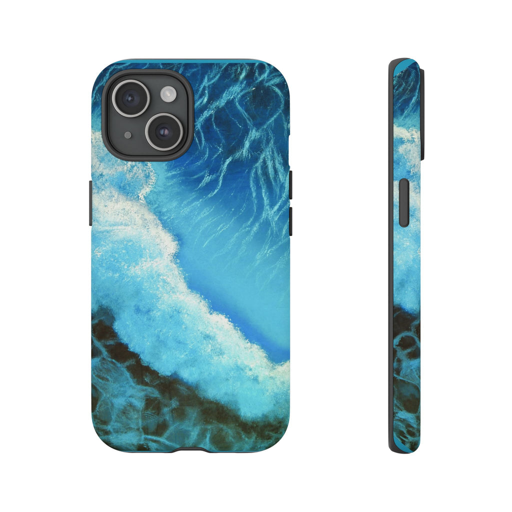 Ocean Wave Tough Phone Case — Blue Sea Water Protective Cover
