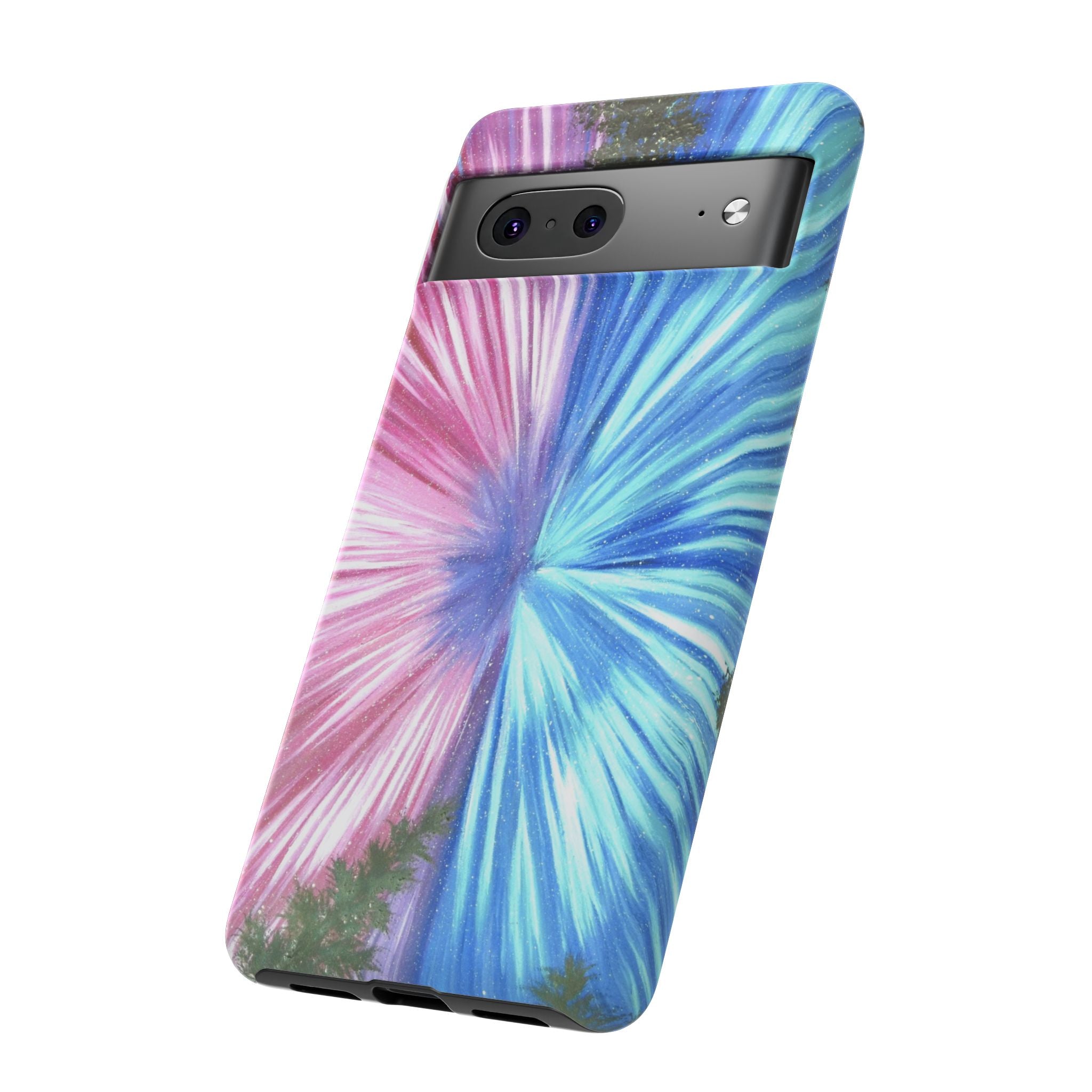 Phone Case — Pink & Blue Burst Tough Protective Case