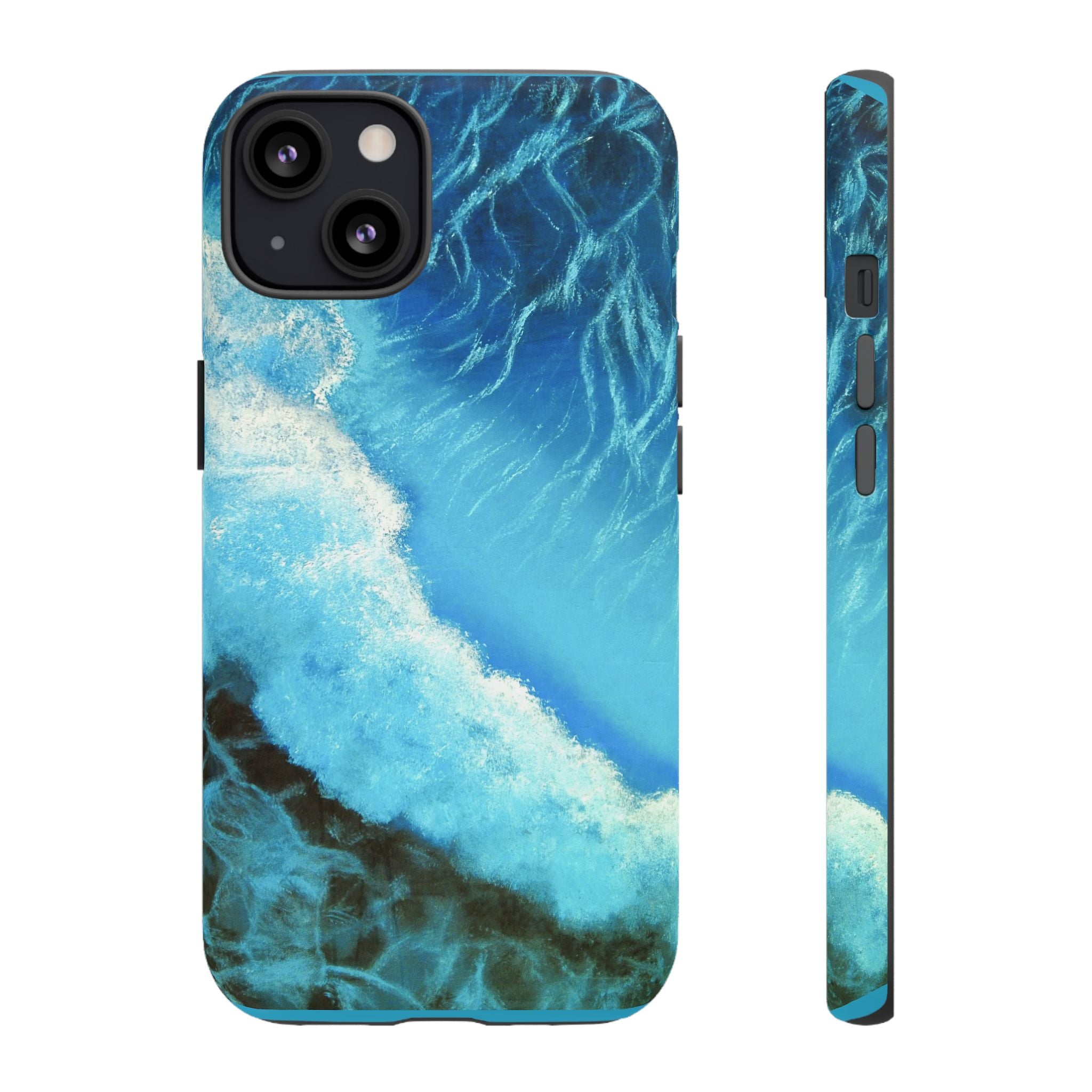 Ocean Wave Tough Phone Case — Blue Sea Water Protective Cover